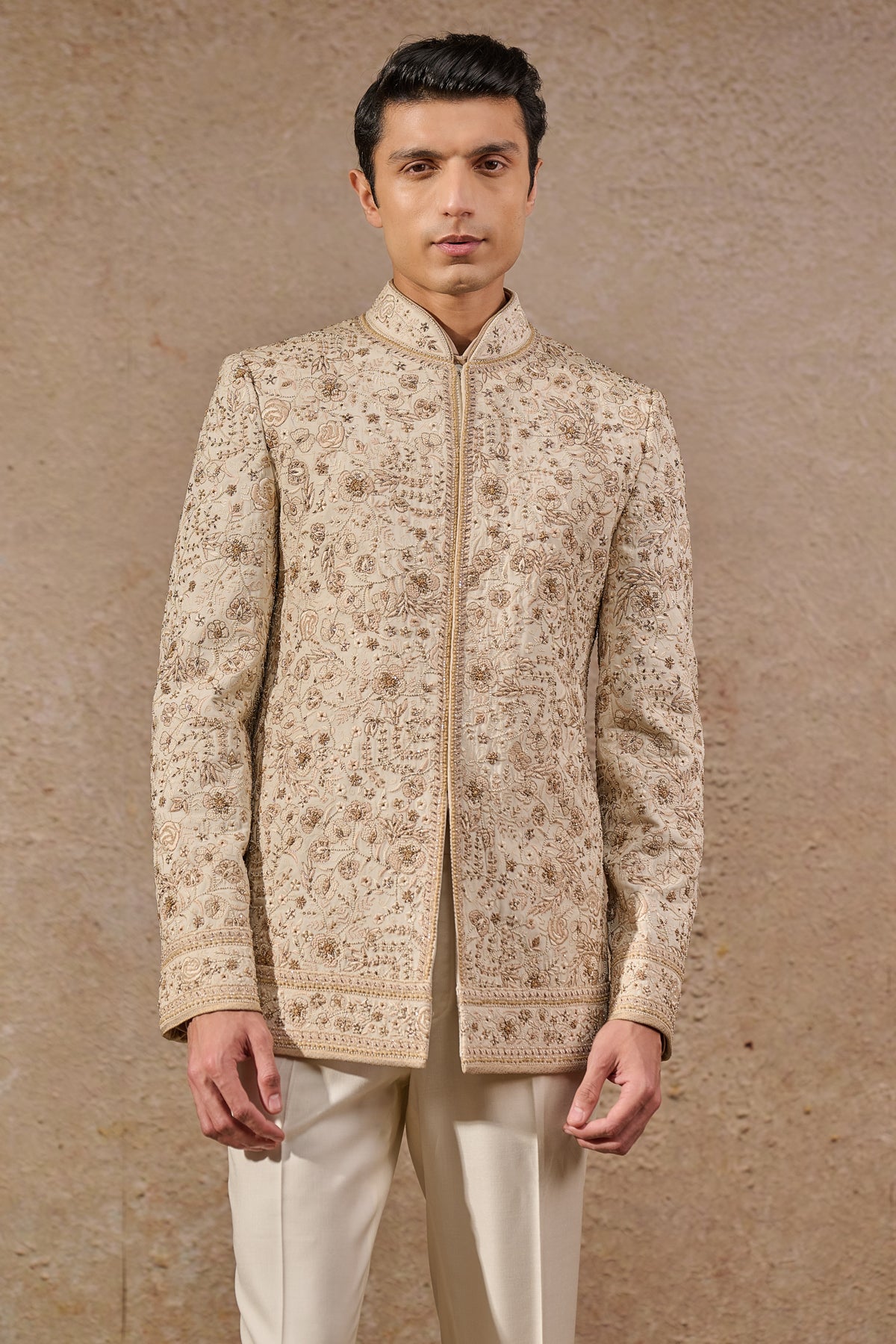 Hand Embroidered Floral Bandhgala