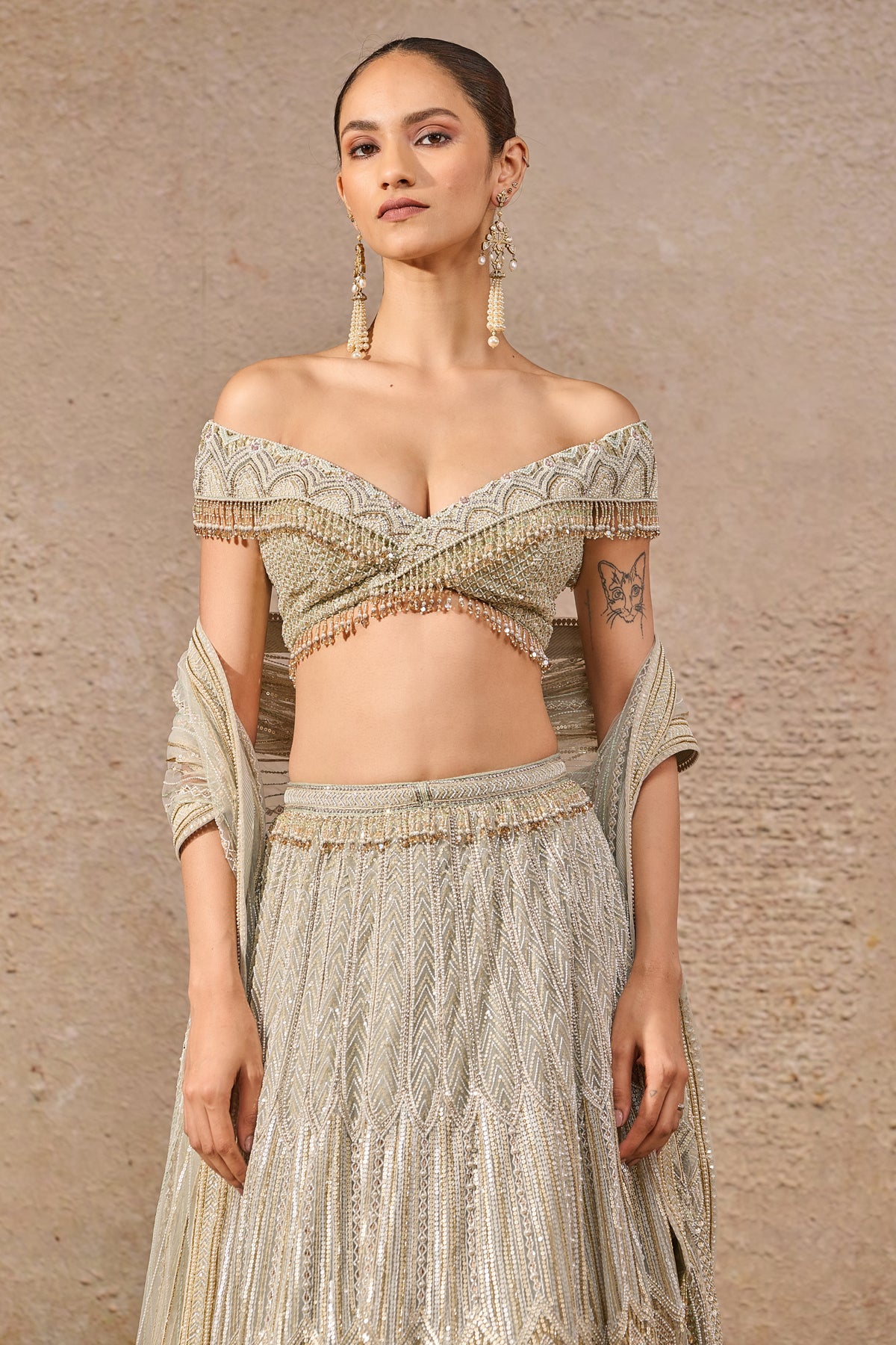 Hand Embroidered Resham & Sequin Lehenga