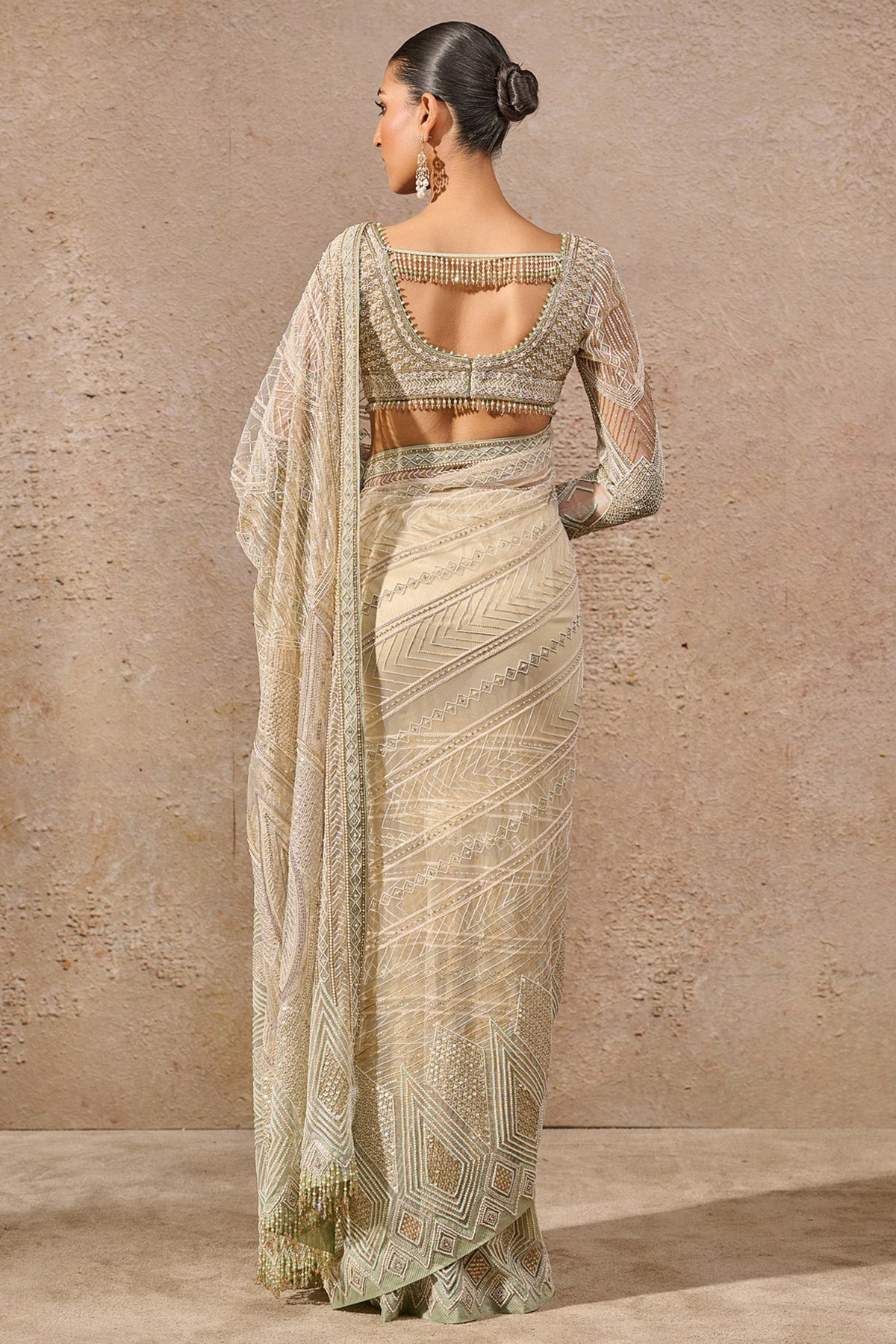 Hand Embroidered Resham & Sequin Saree