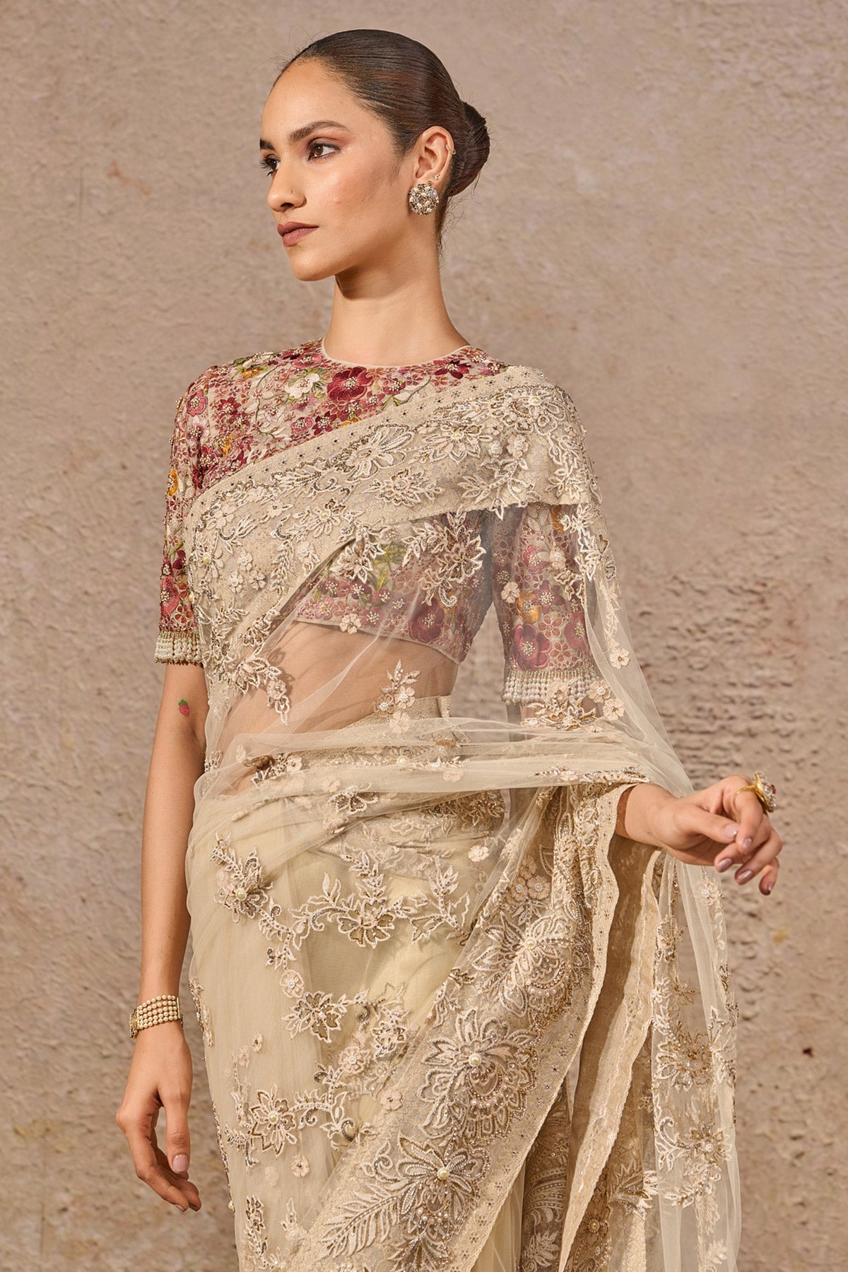 Resham Embroidered Saree