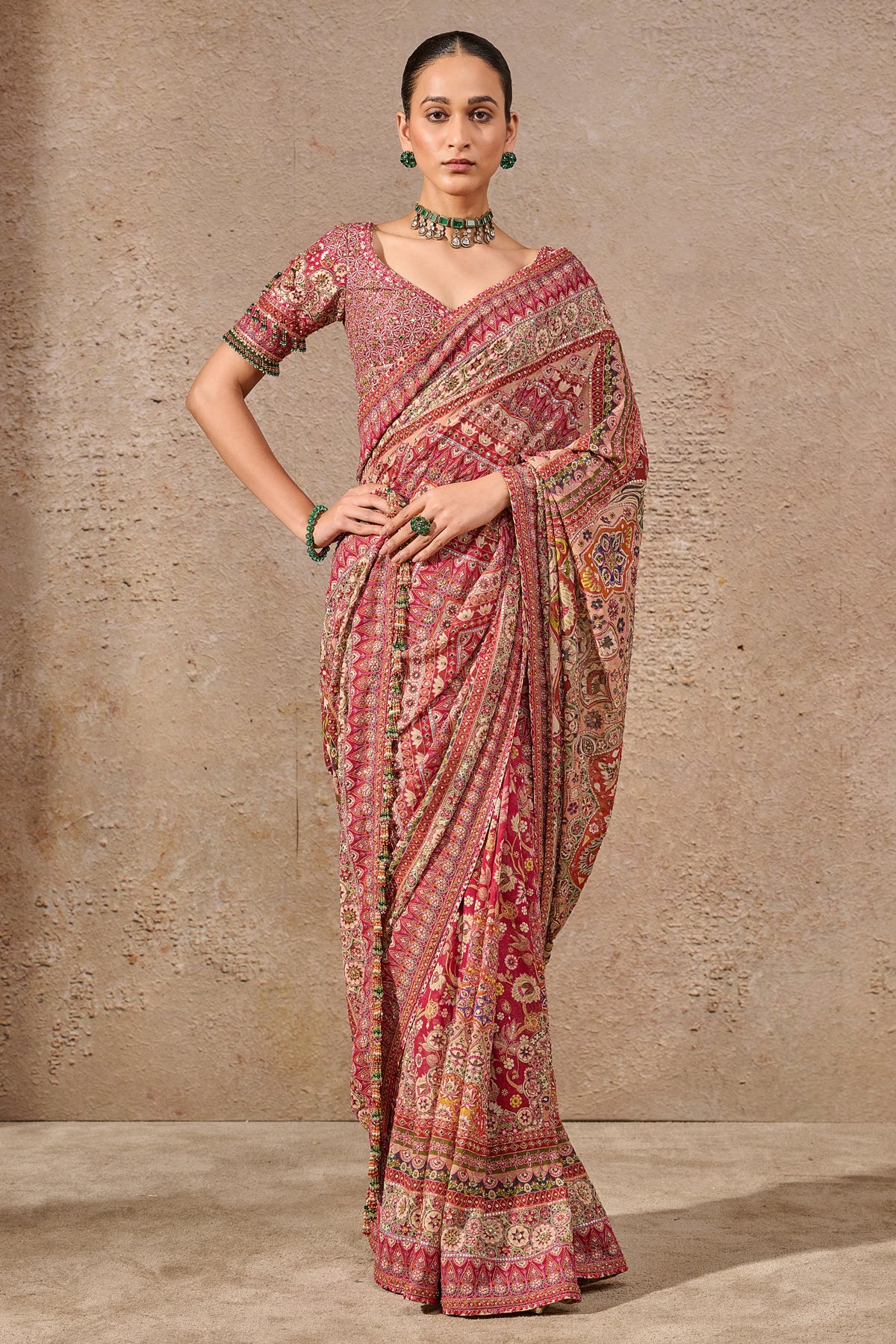 Timeless Kashida Embroidered Saree