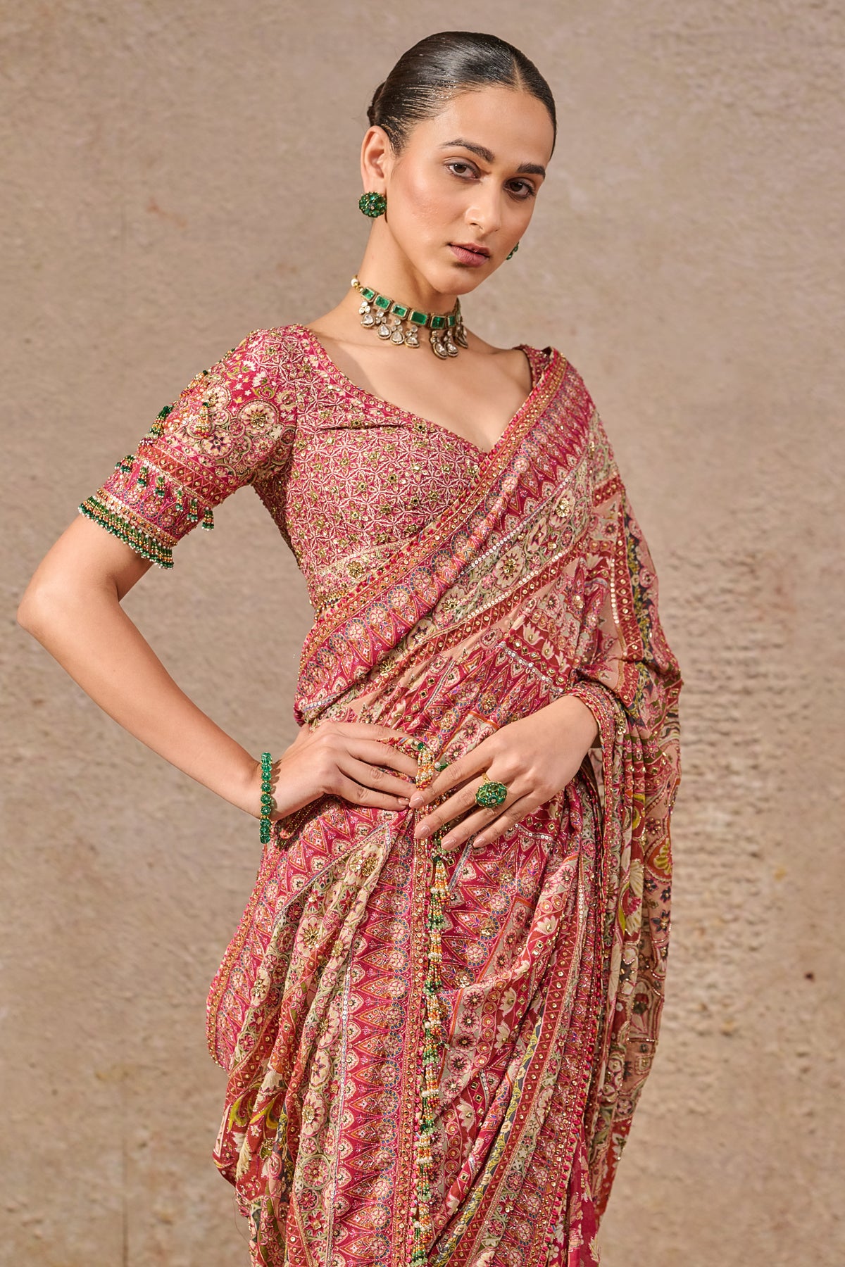 Timeless Kashida Embroidered Saree