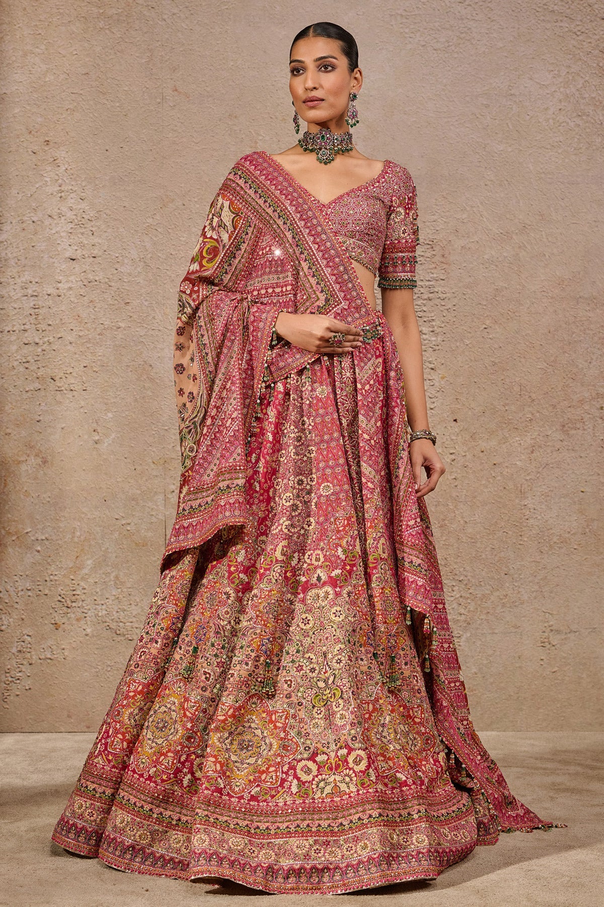 Timeless Kashida Embroidered Bridal Lehenga