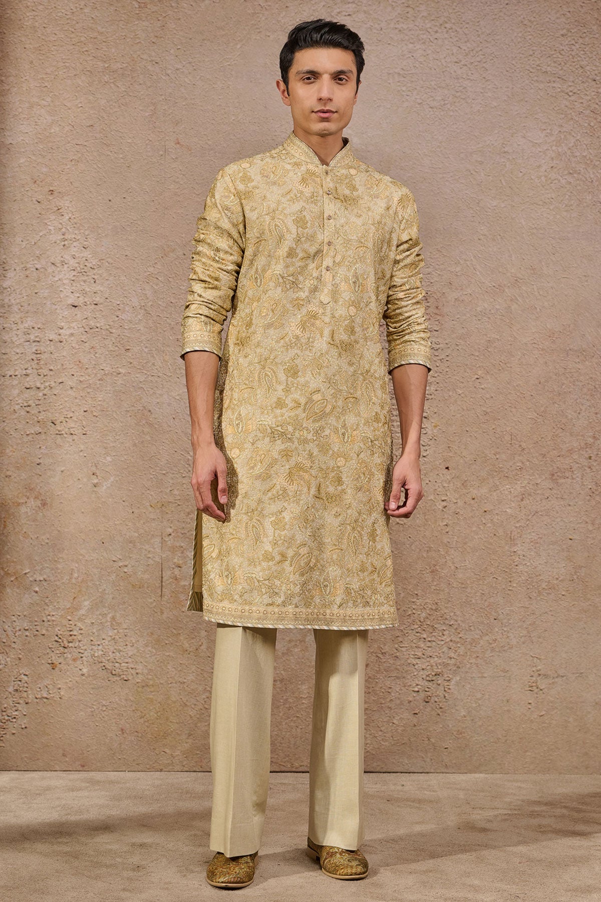 Textured Floral Kurta