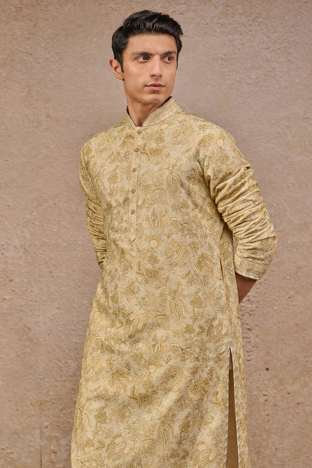 Textured Floral Kurta