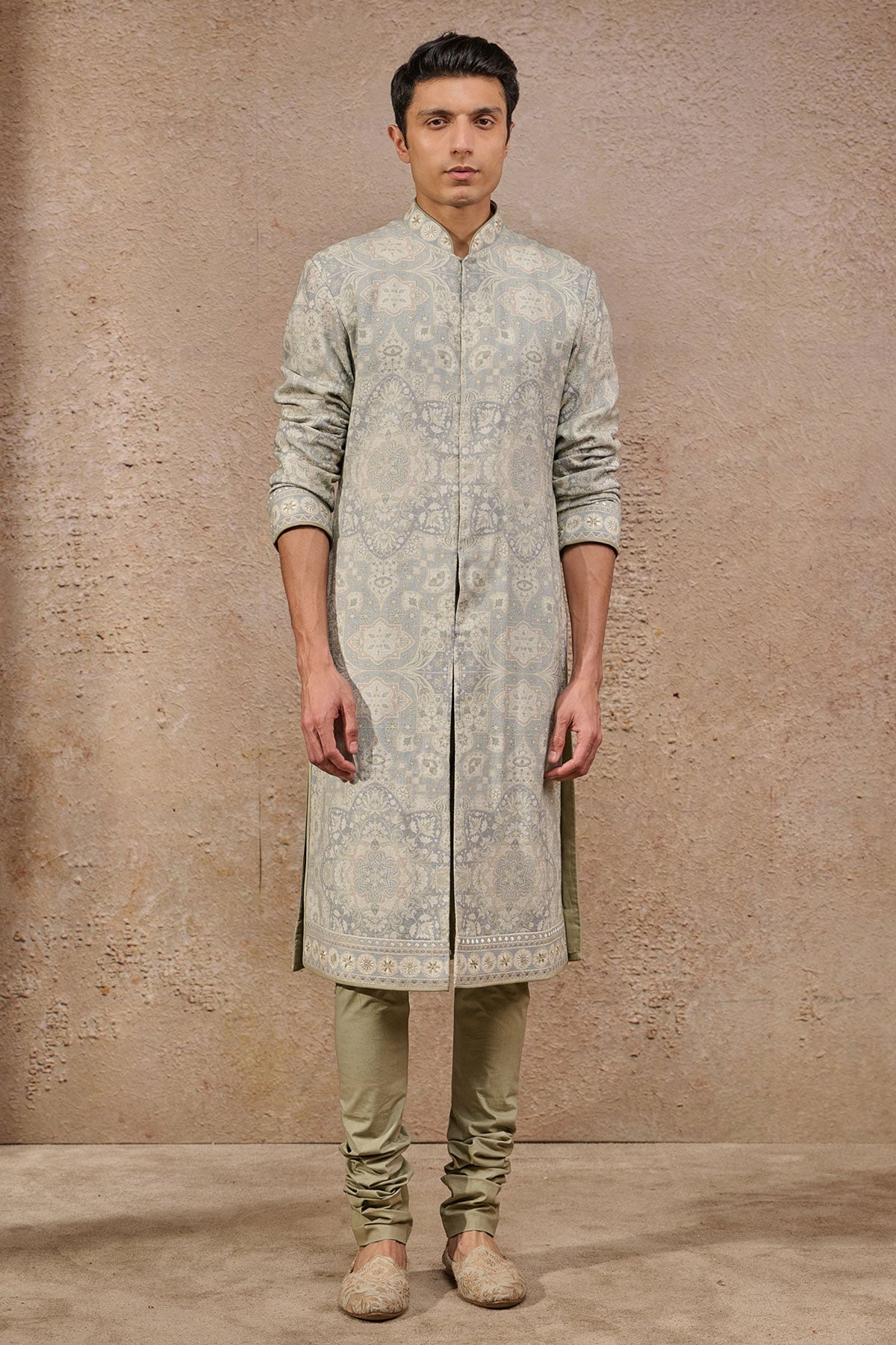 Front Open Printed Kurta