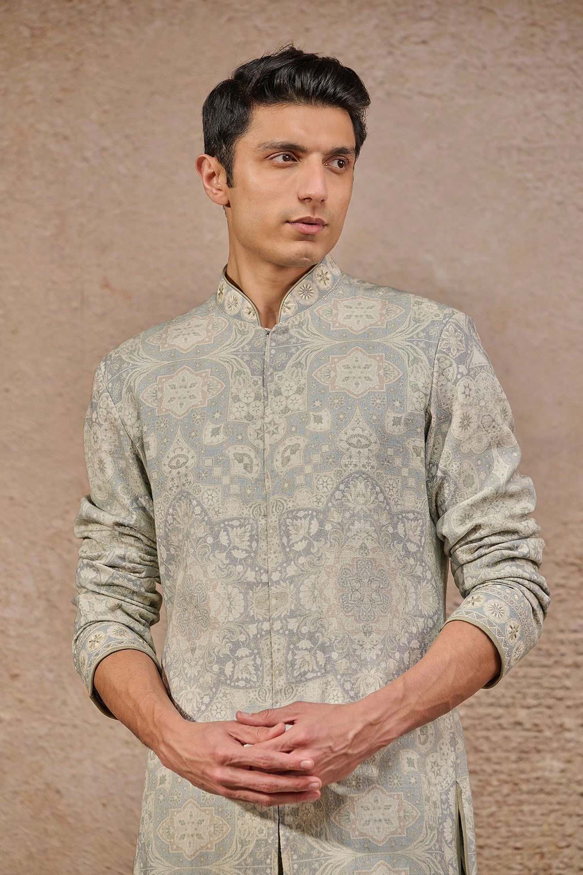 Front Open Printed Kurta