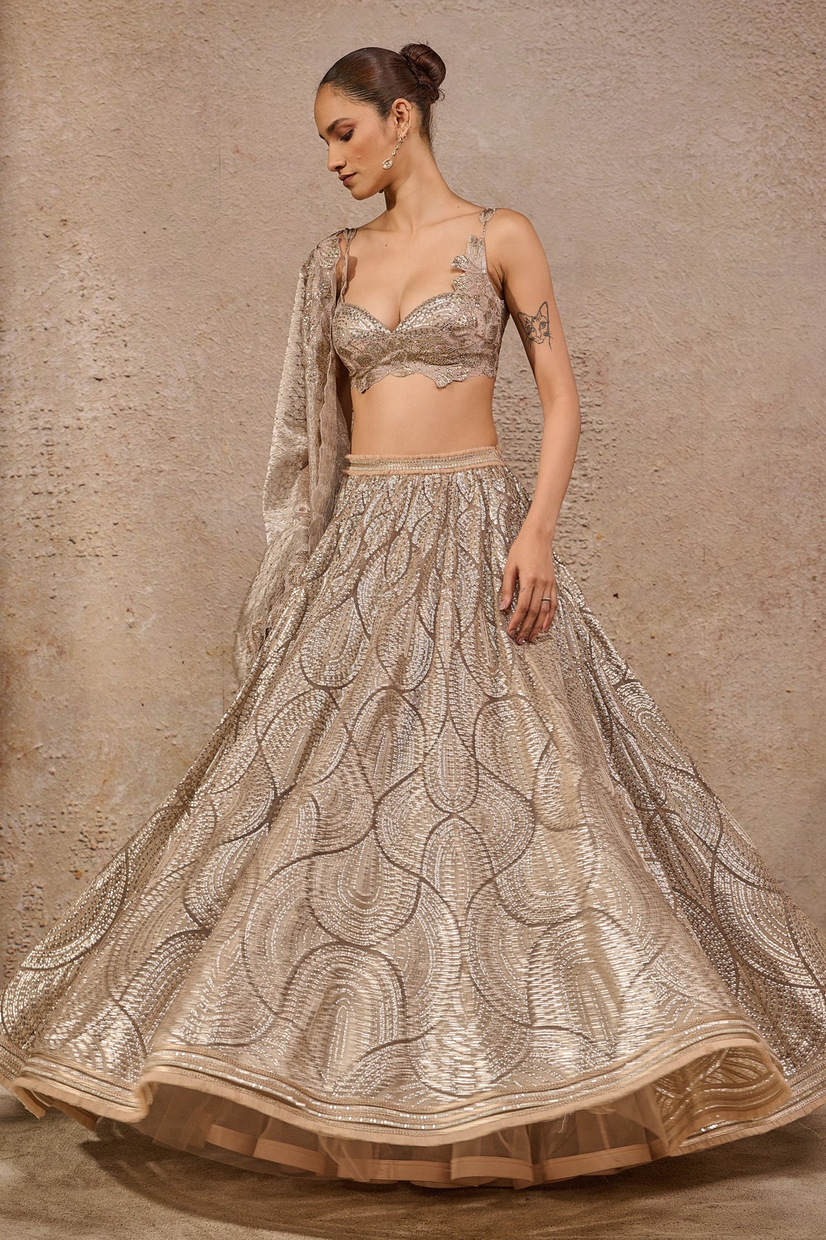 Sequin Embroidered Lehenga