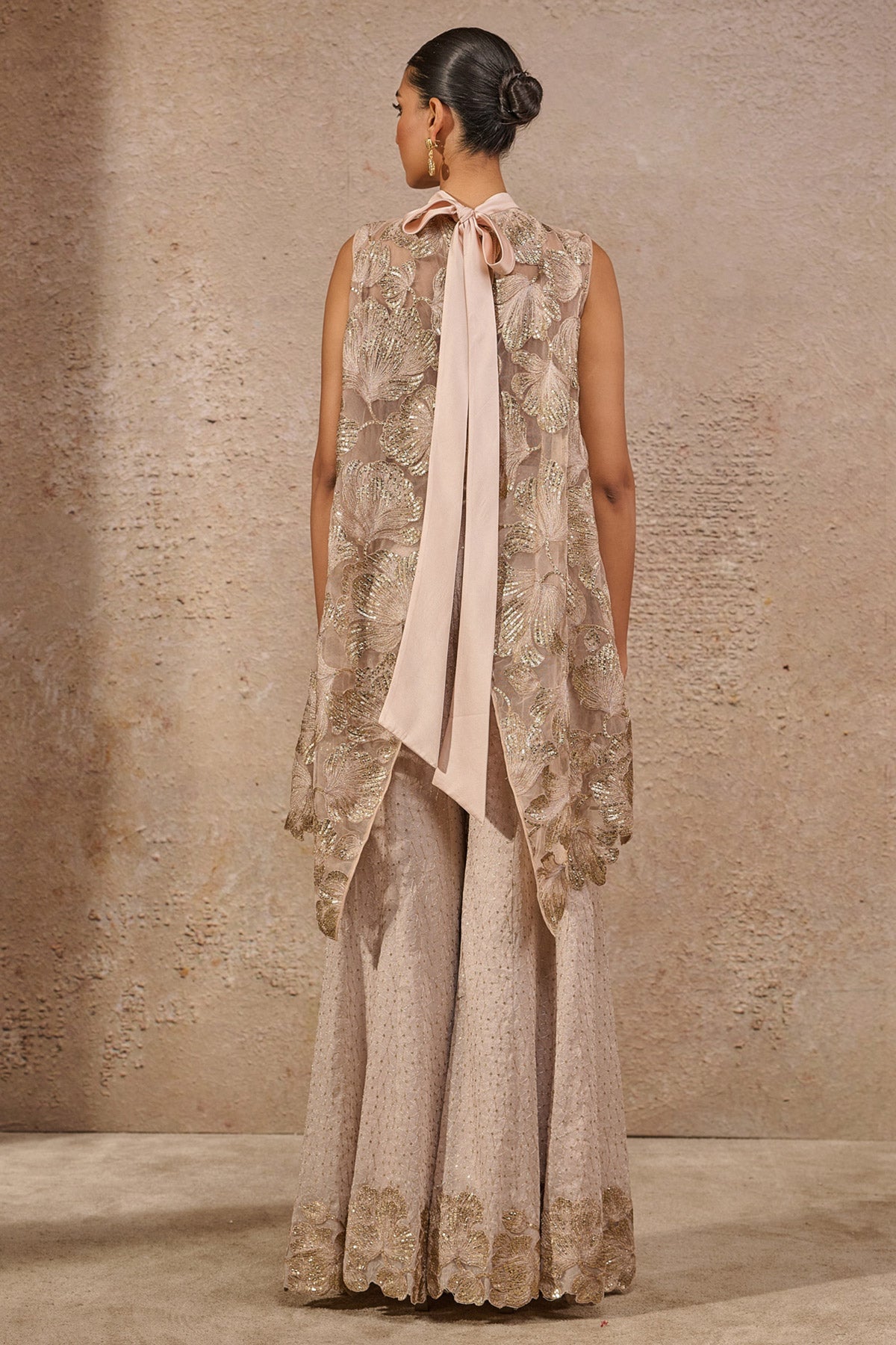 Floral Overlap Sharara Set