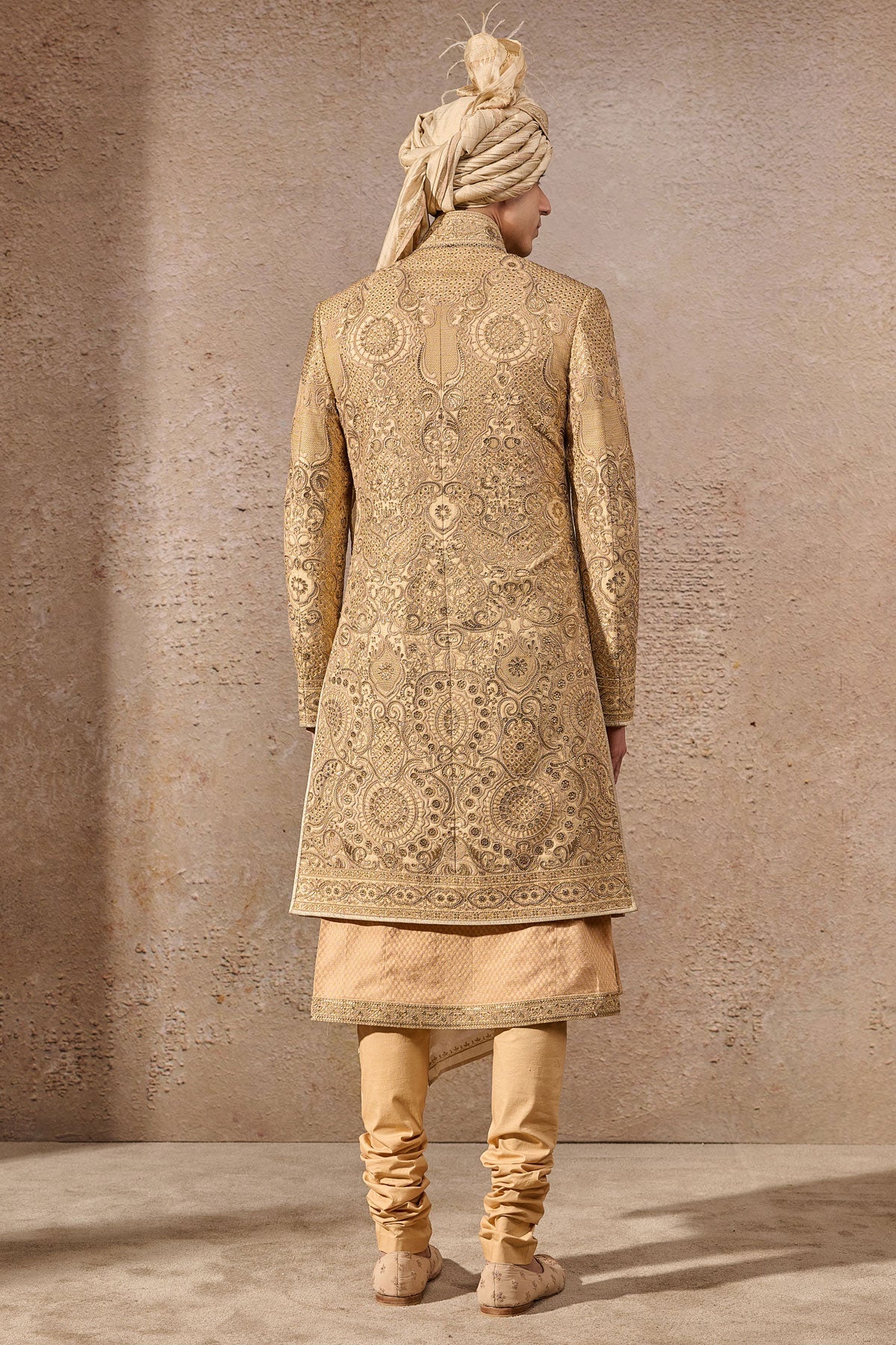 Languid Summer Classic Groom Hand Embroidered Sherwani