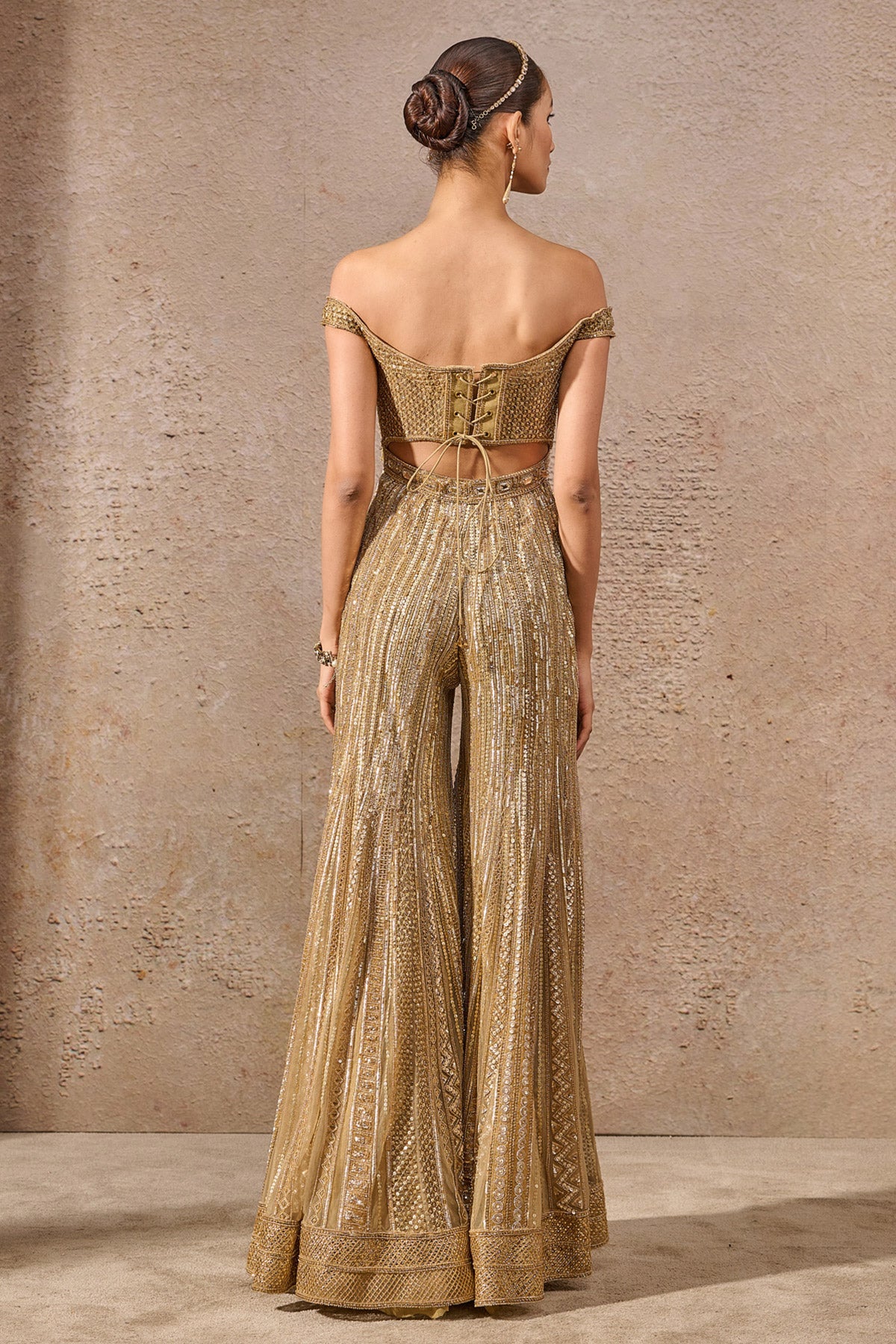 Stone & Sequin Studded Jumpsuit