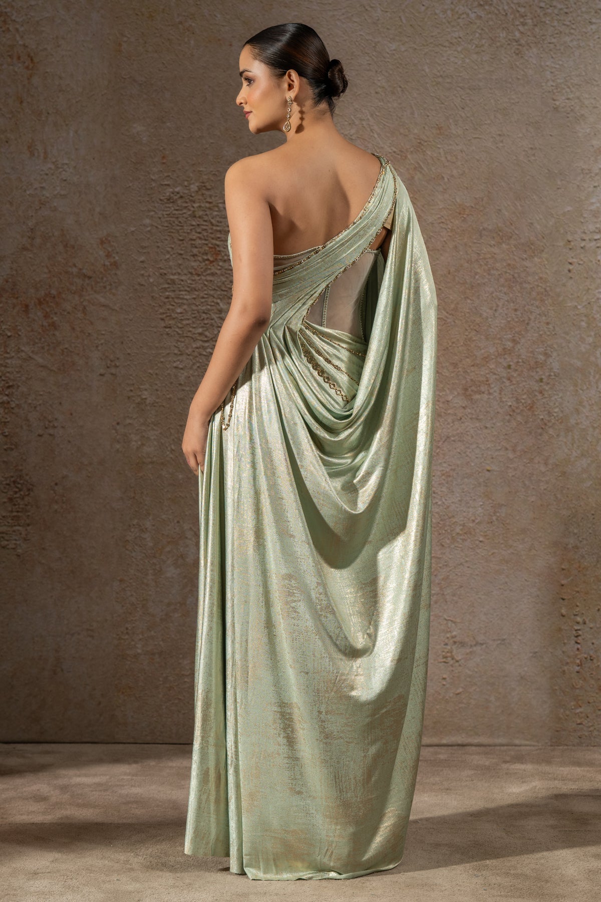 Structured drape dress