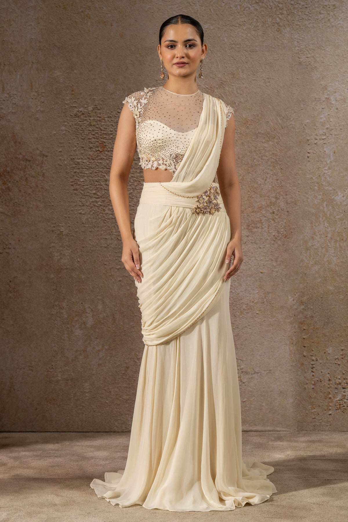 Concept Saree with Embroidered Blouse