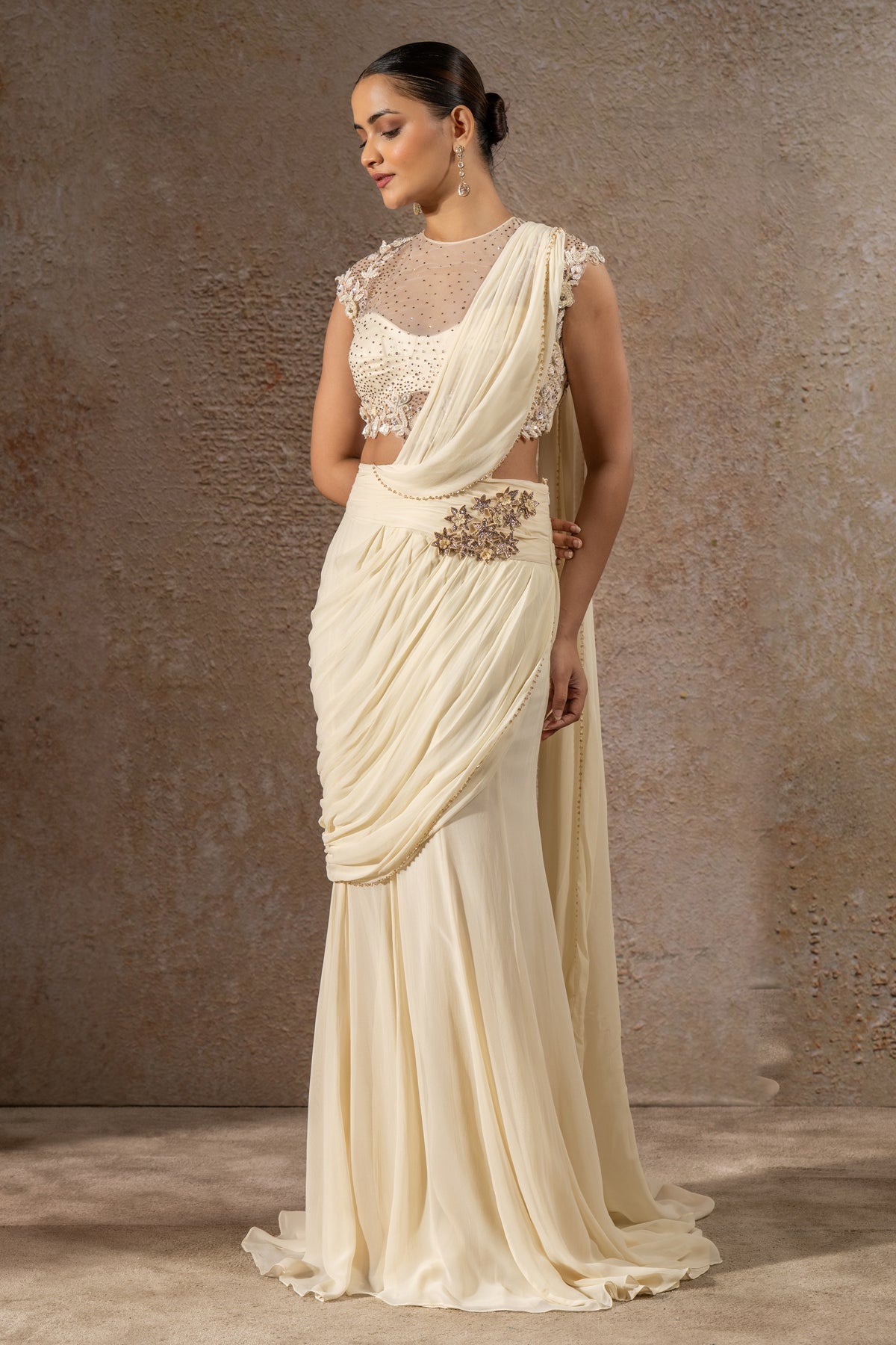 Concept Saree with Embroidered Blouse