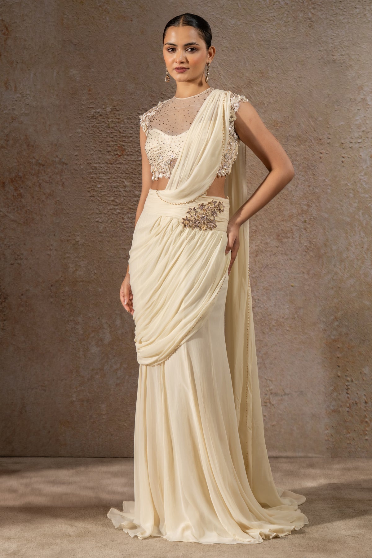 Concept Saree with Embroidered Blouse