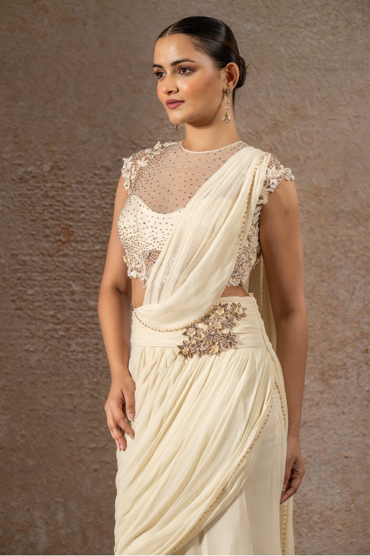 Concept Saree with Embroidered Blouse