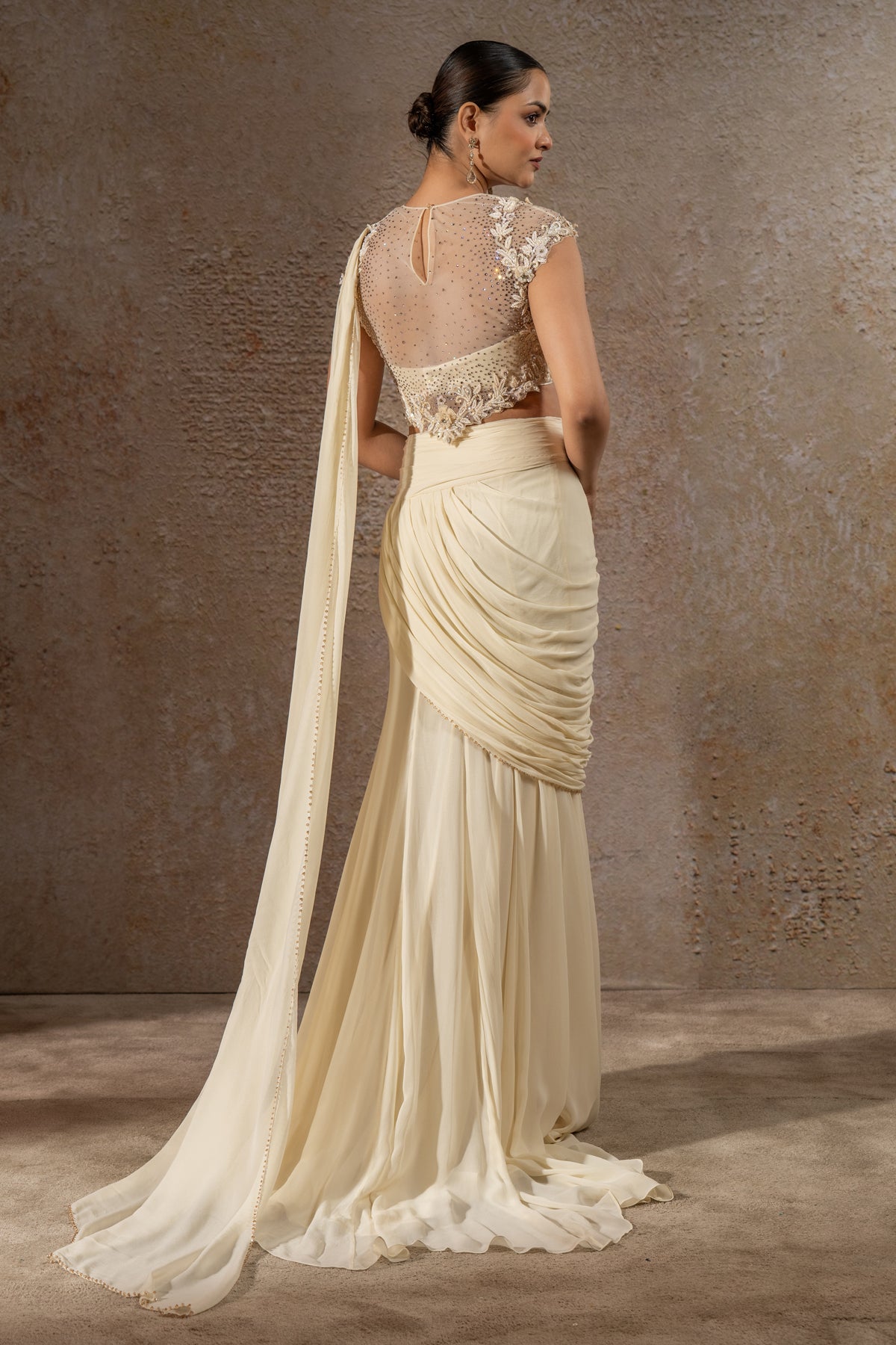 Concept Saree with Embroidered Blouse