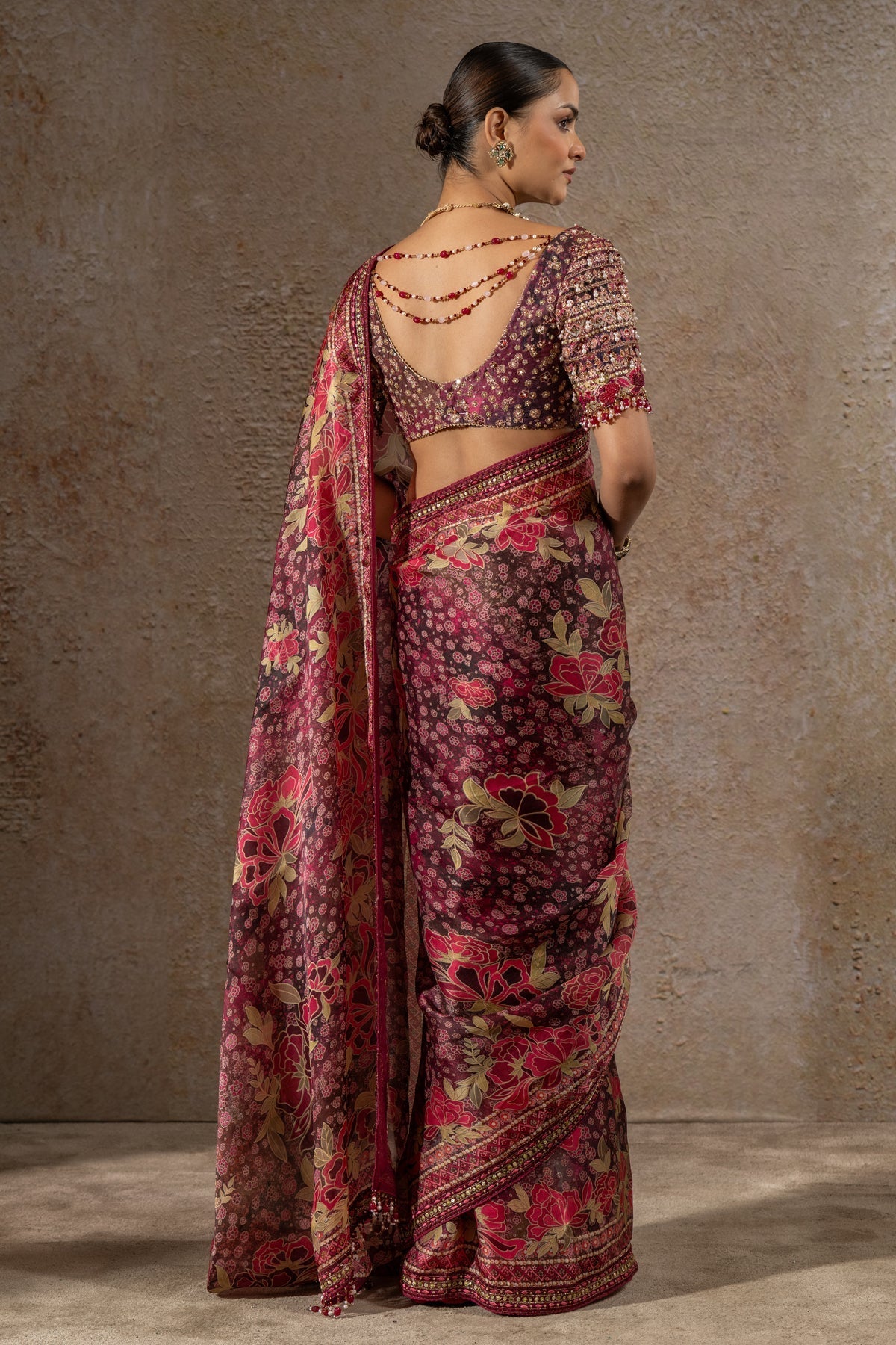 Floral Organza Saree