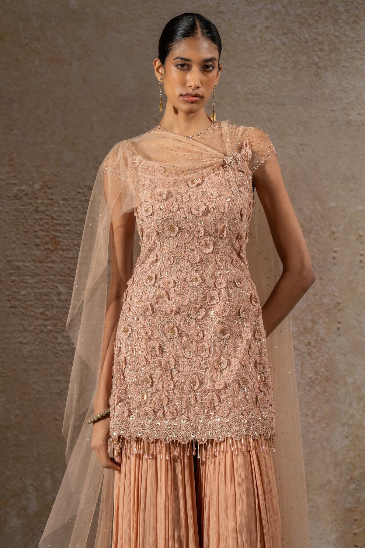 Embroidered Sharara Set