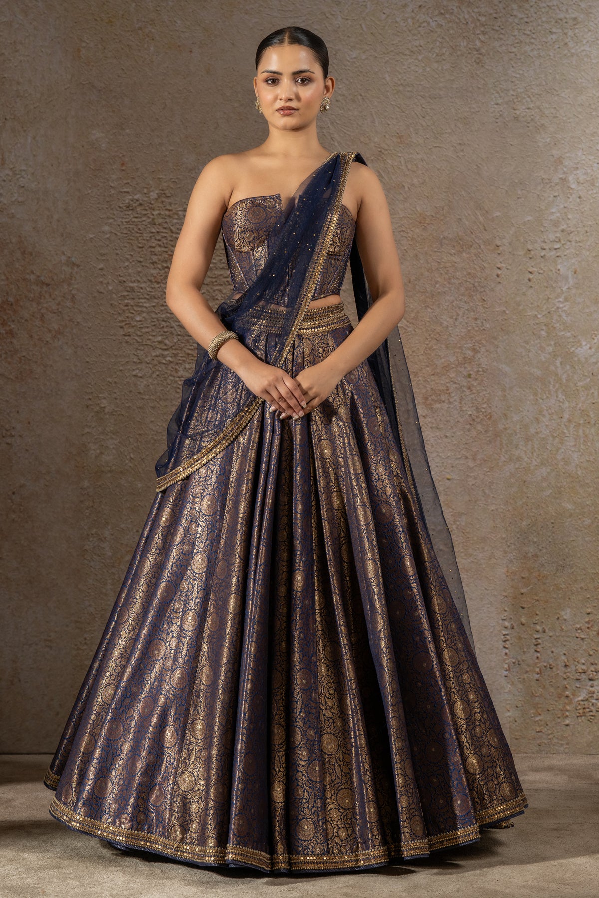 Brocade Lehenga & Corset Set