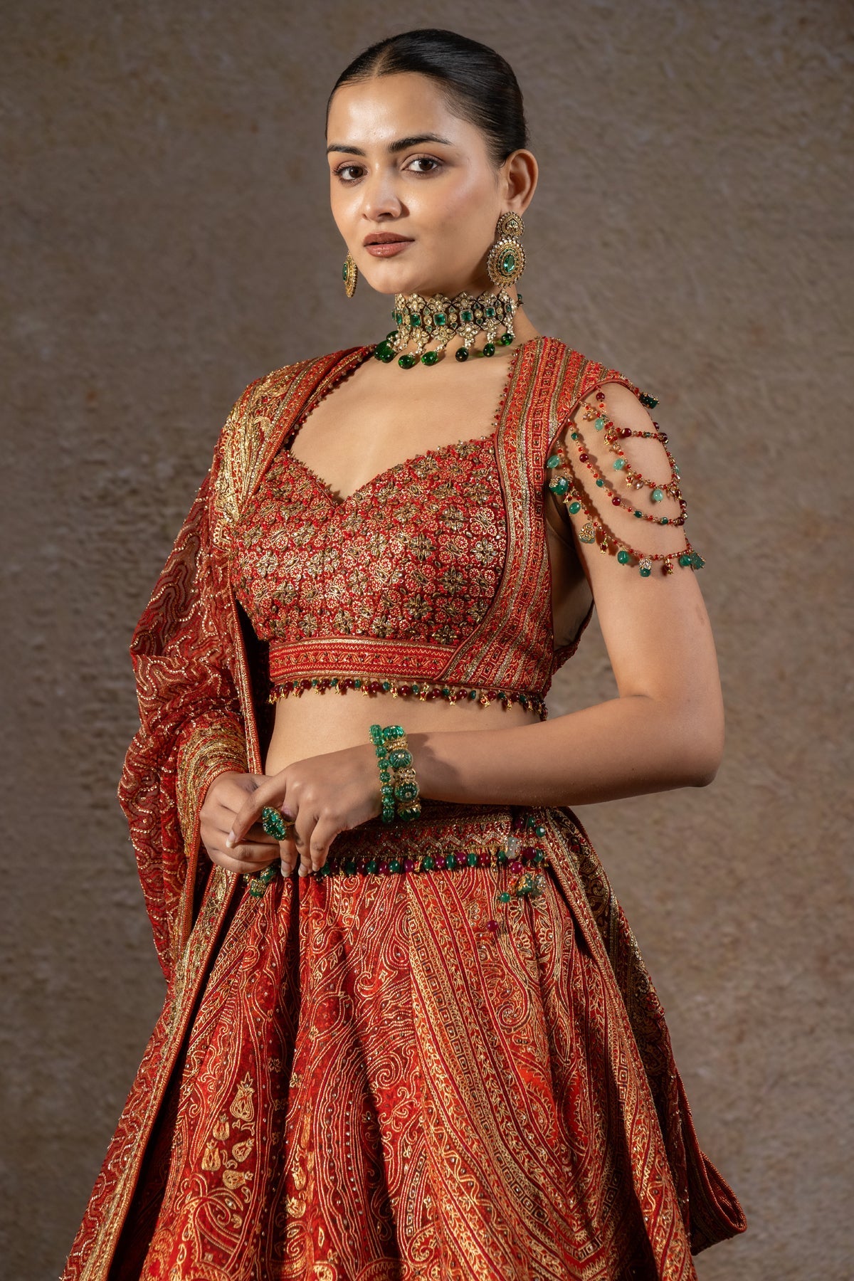 Paisley Kashida Lehenga