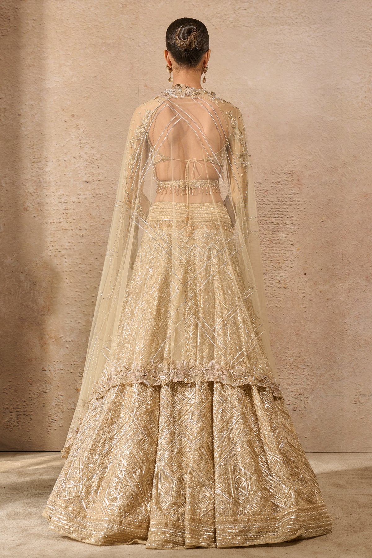 Pearl And Sequin Embroidered Lehenga