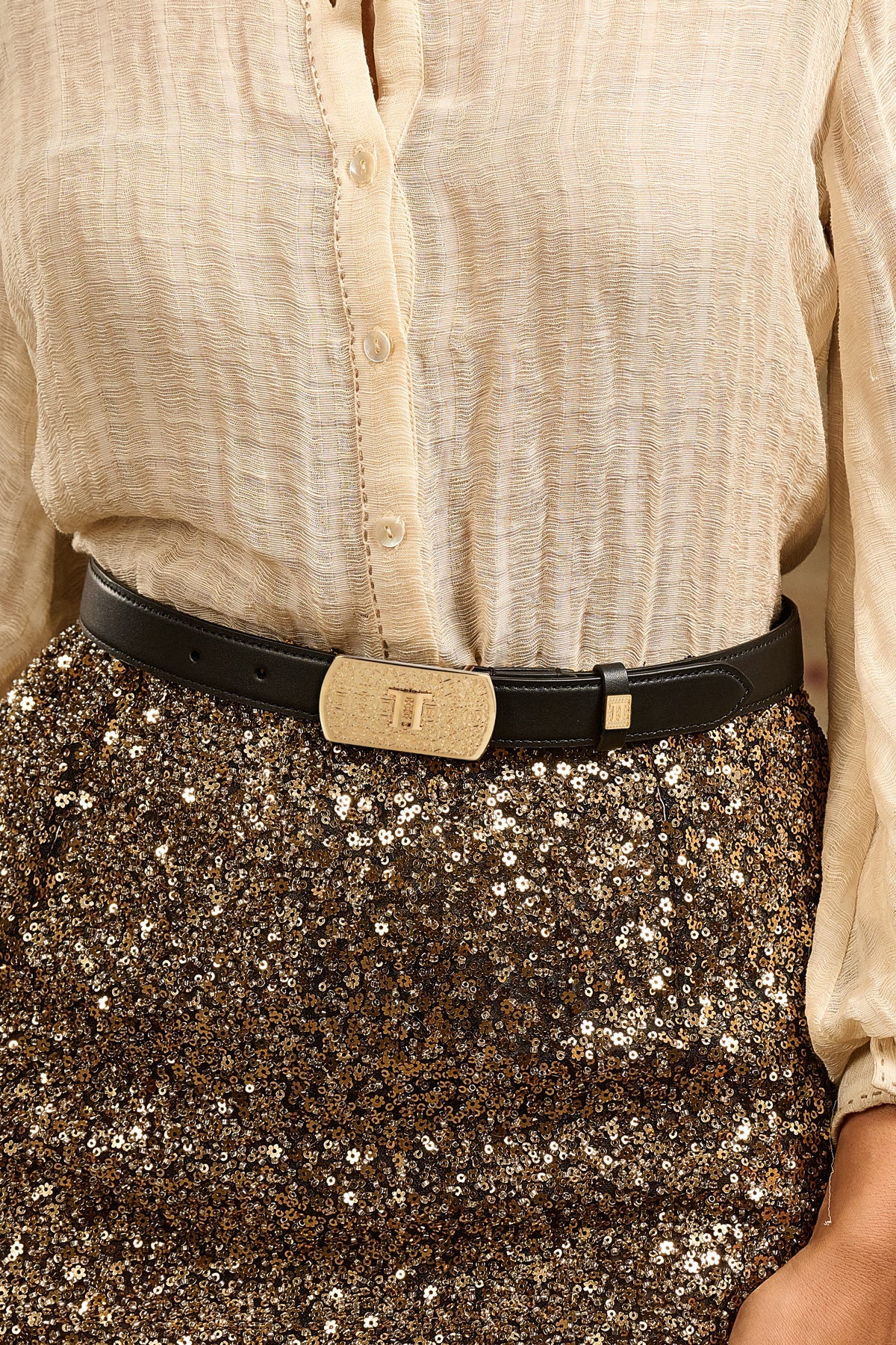 Classic Leather Monogram Belt