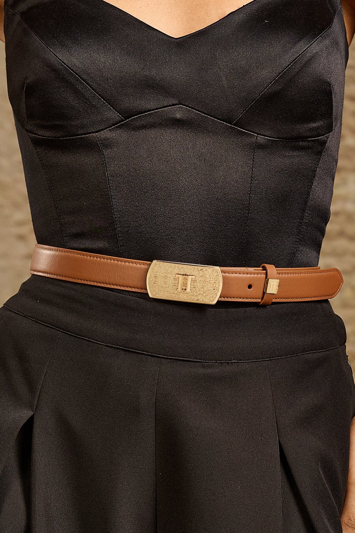 Classic Leather Monogram Belt