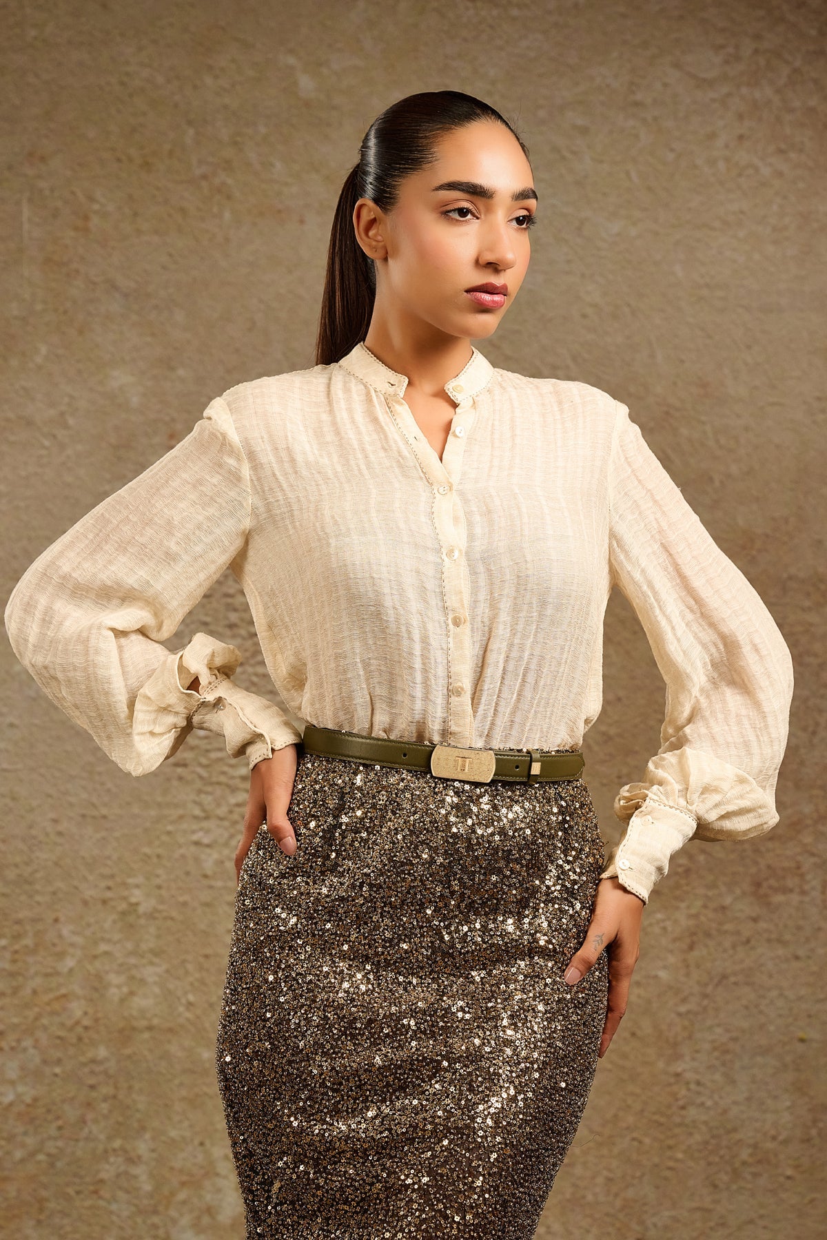 Classic Leather Monogram Belt