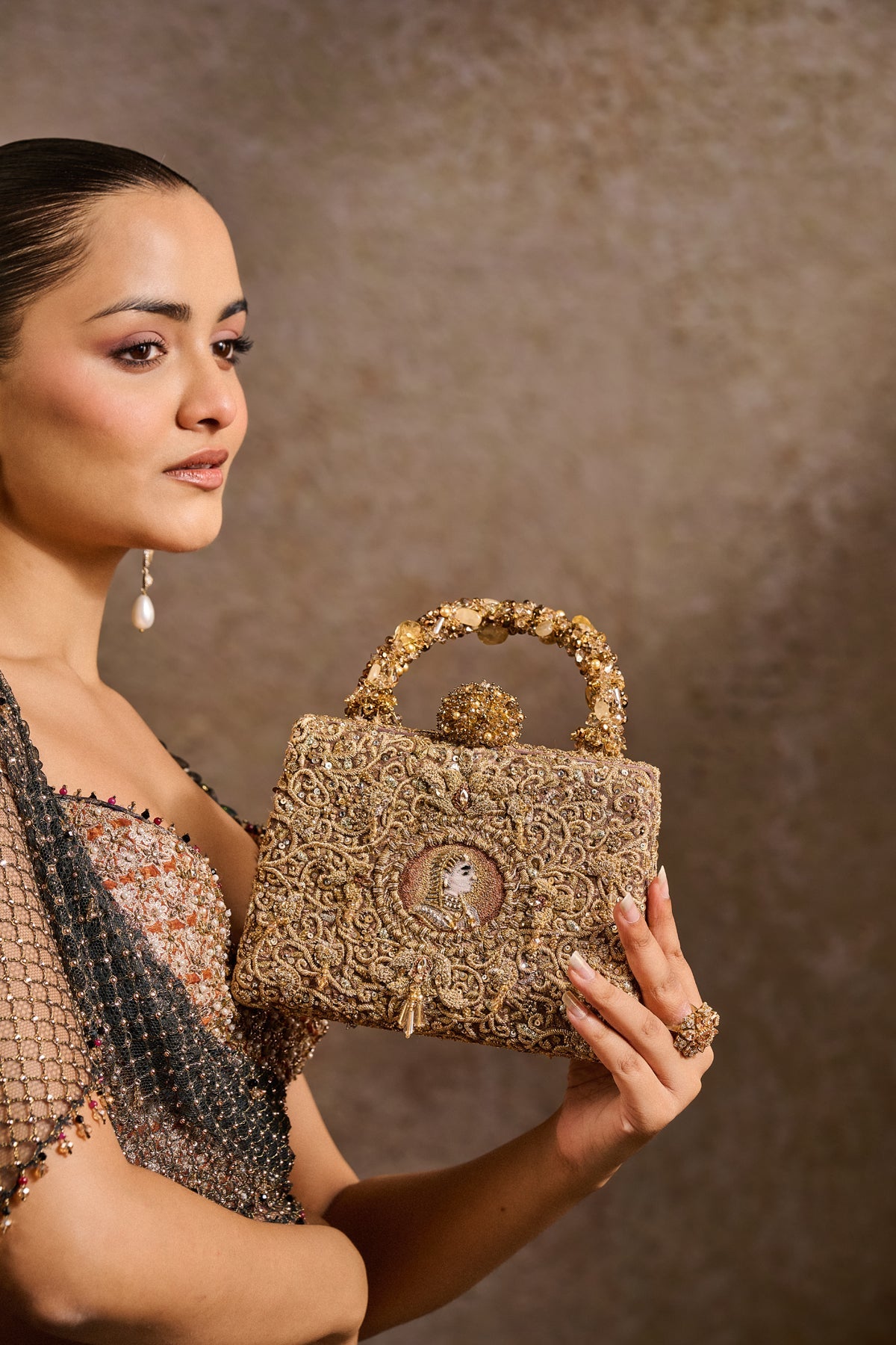 Embroidered Clutch