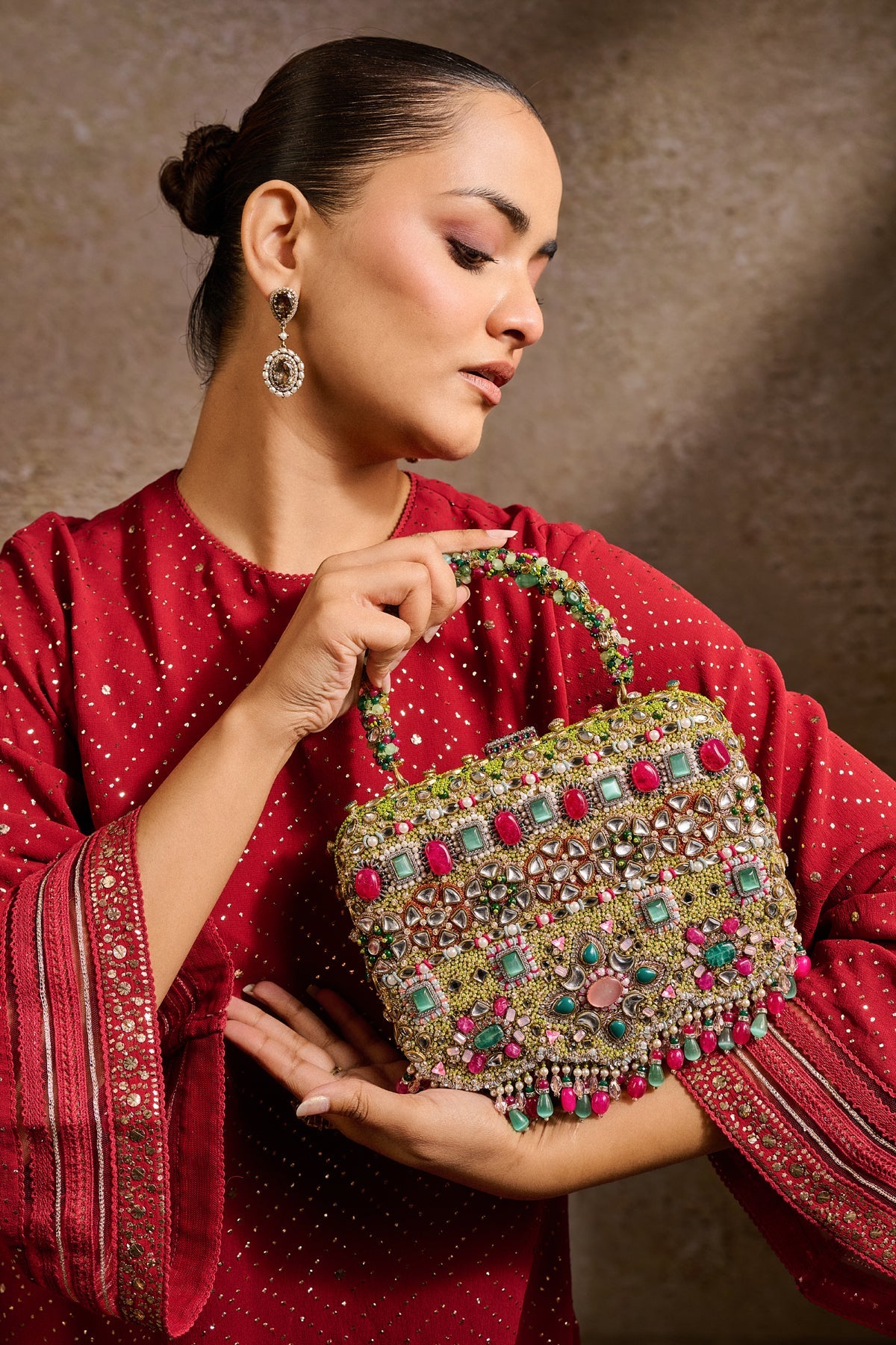 Embroidered Clutch