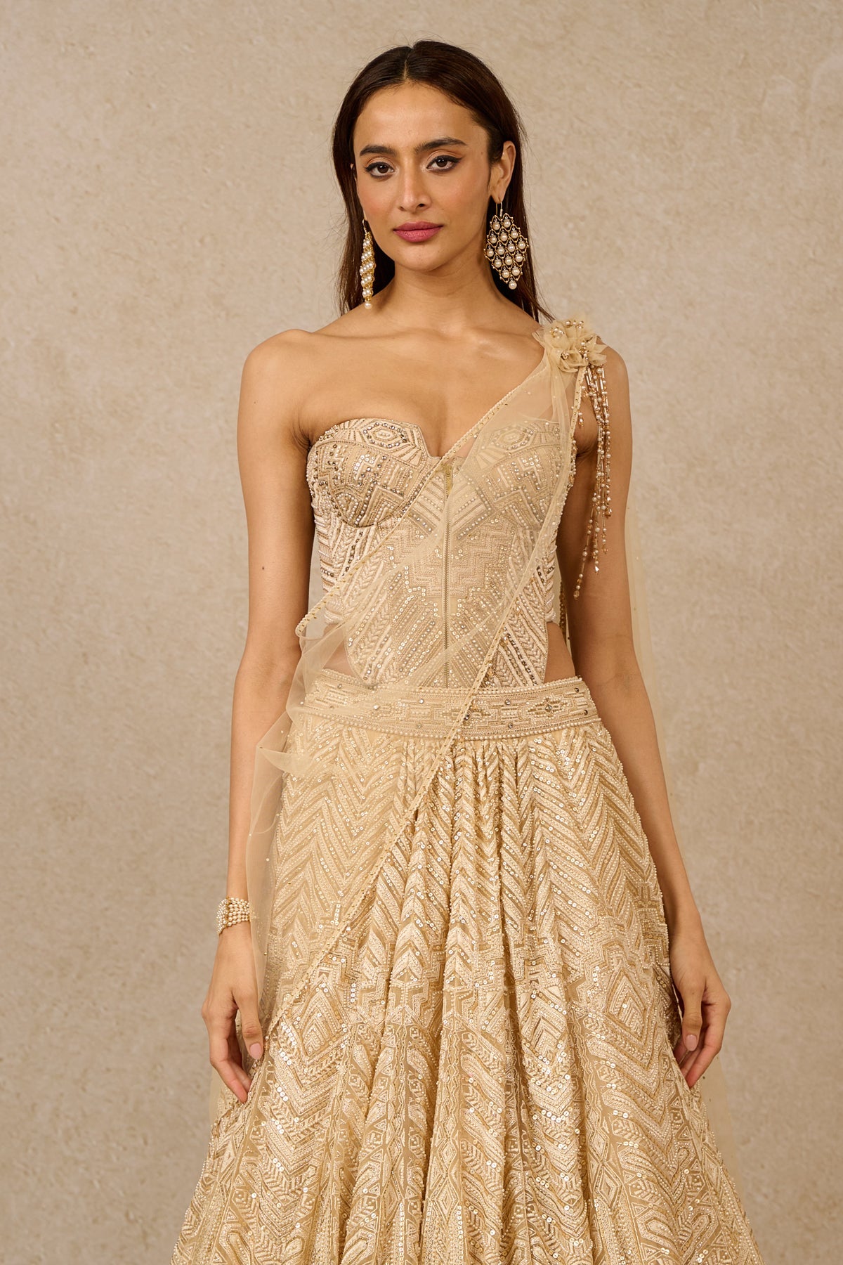 Lehenga Corset Drape