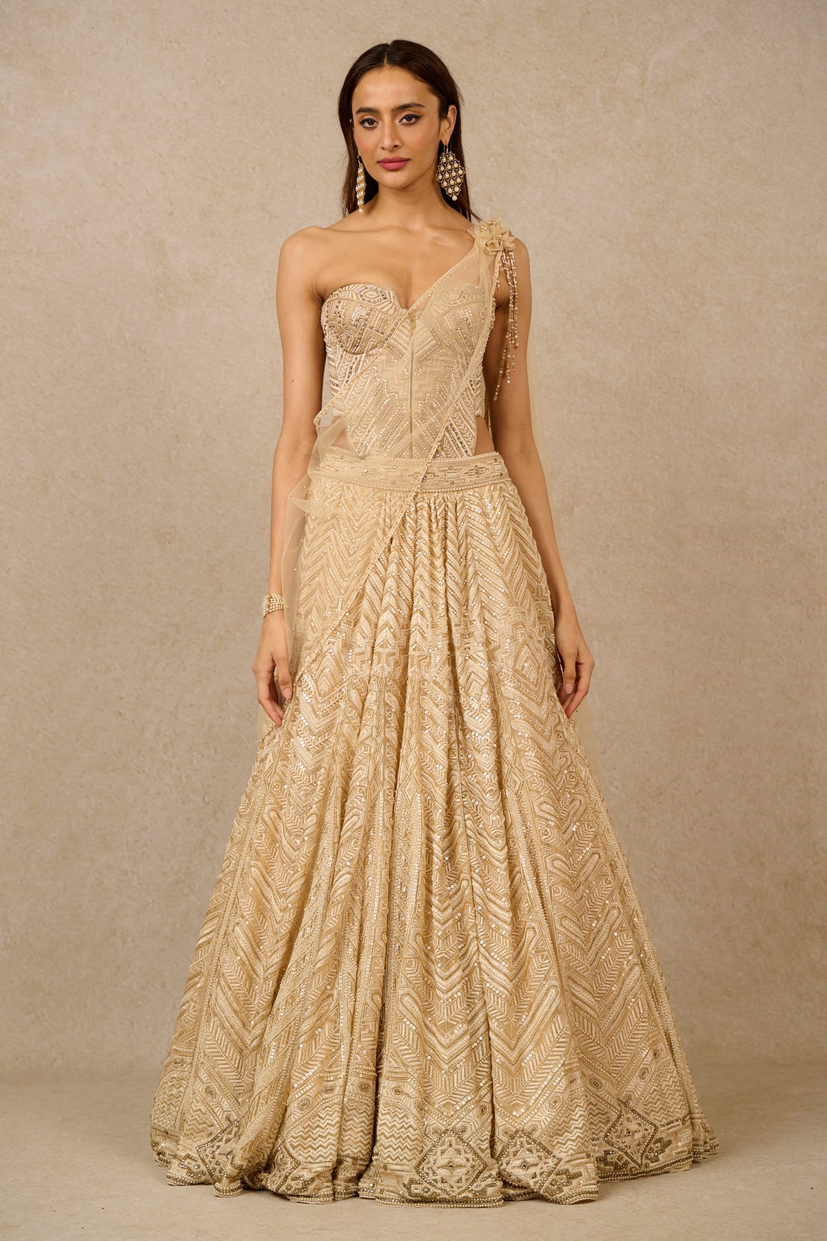 Lehenga Corset Drape
