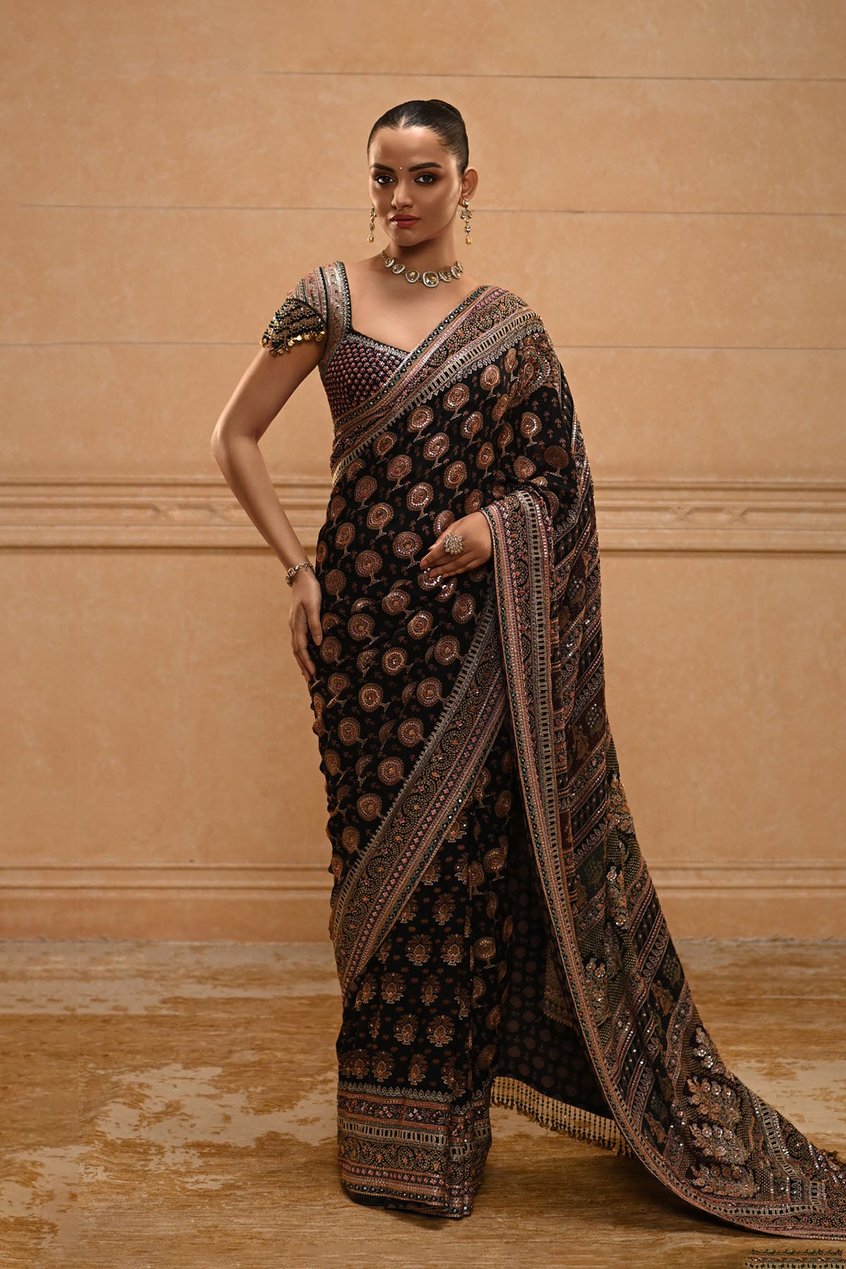 Kashida Embroidered Saree