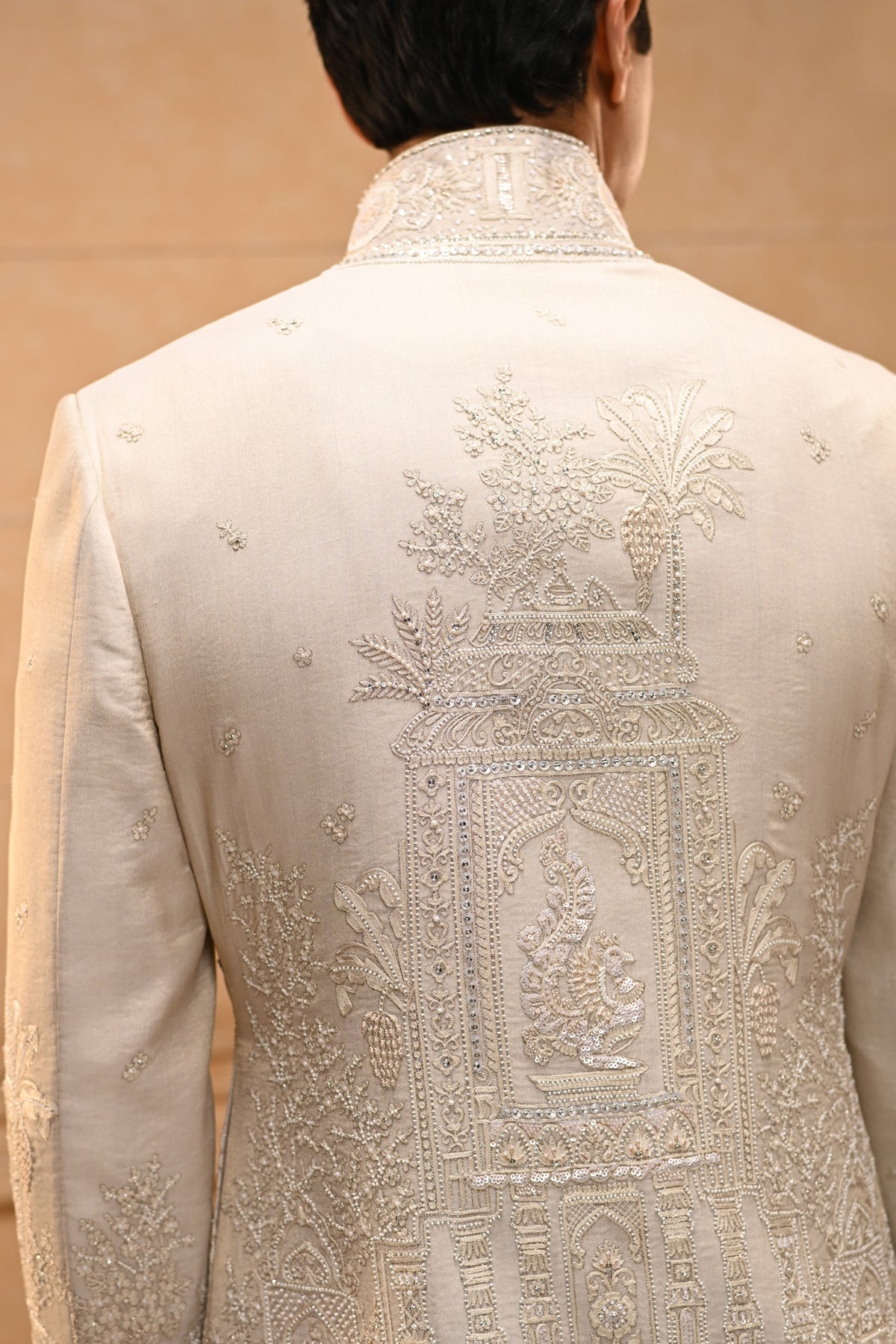 Temple Motif Sherwani Set