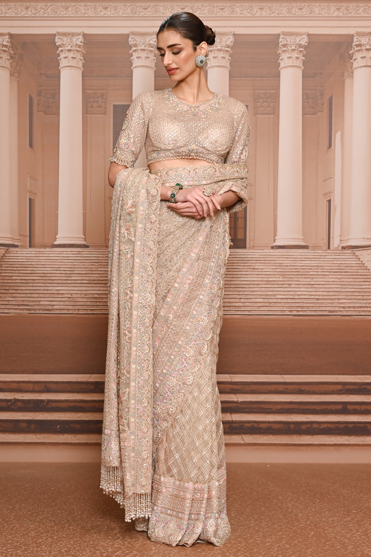 Ever Bloom Aari Embroidered Saree