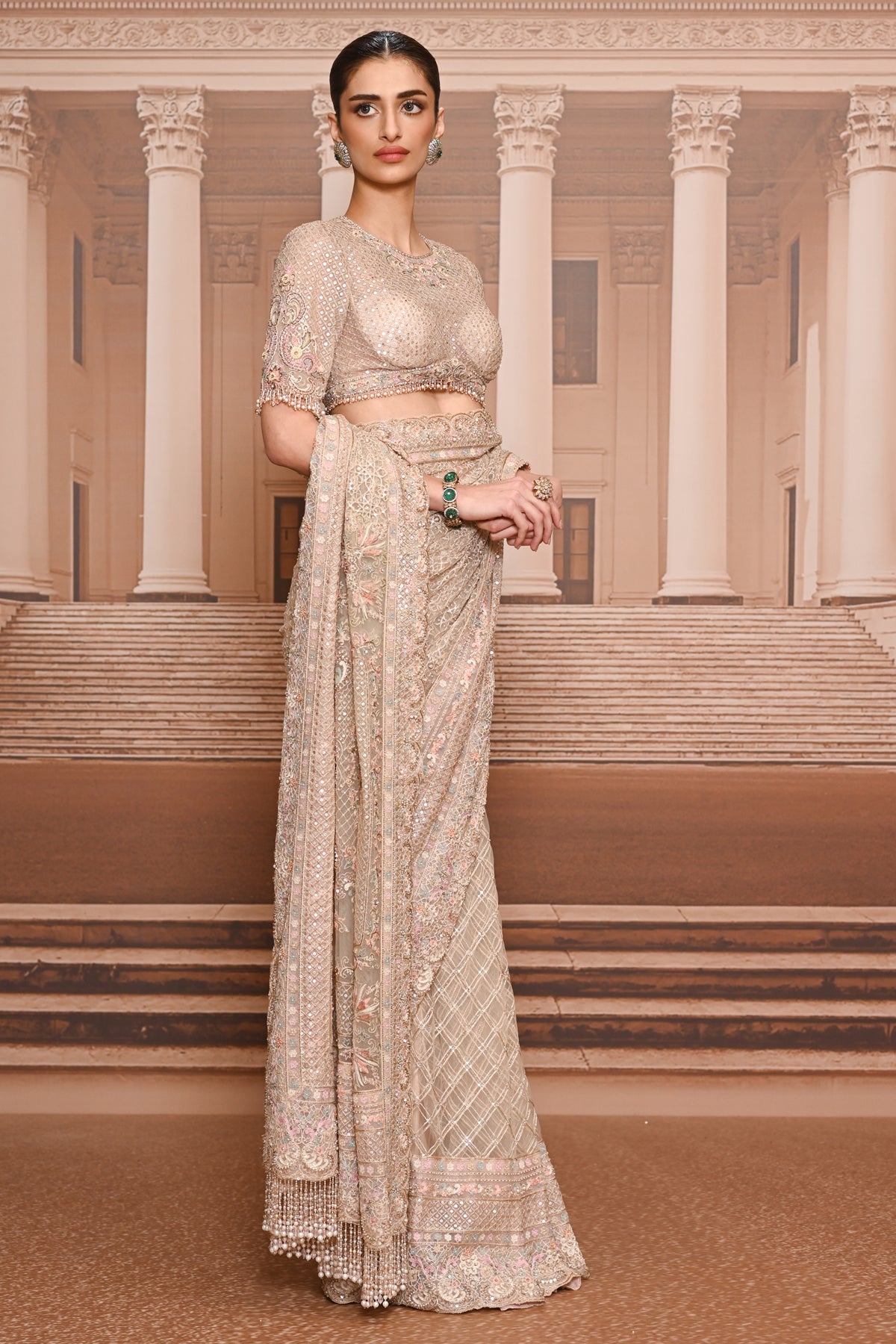 Ever Bloom Aari Embroidered Saree