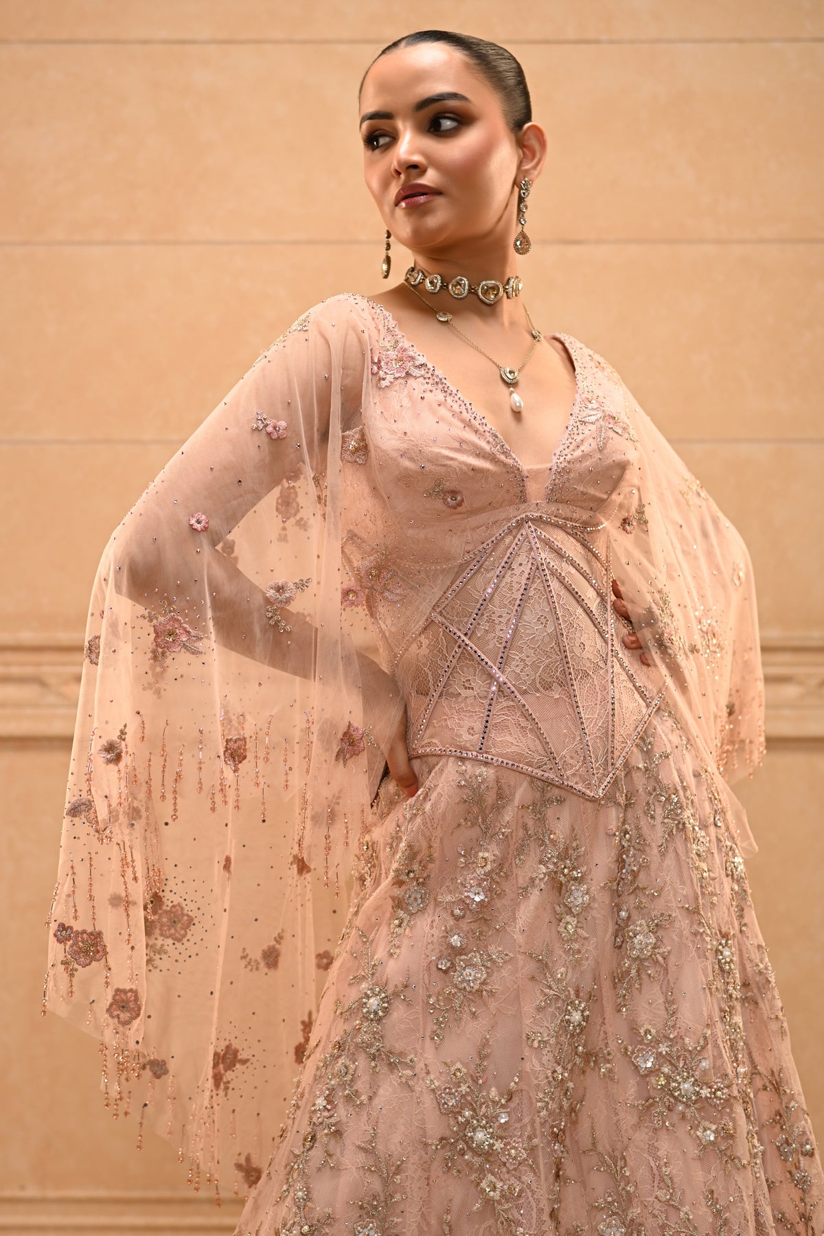 Floral Corset Lehenga Set