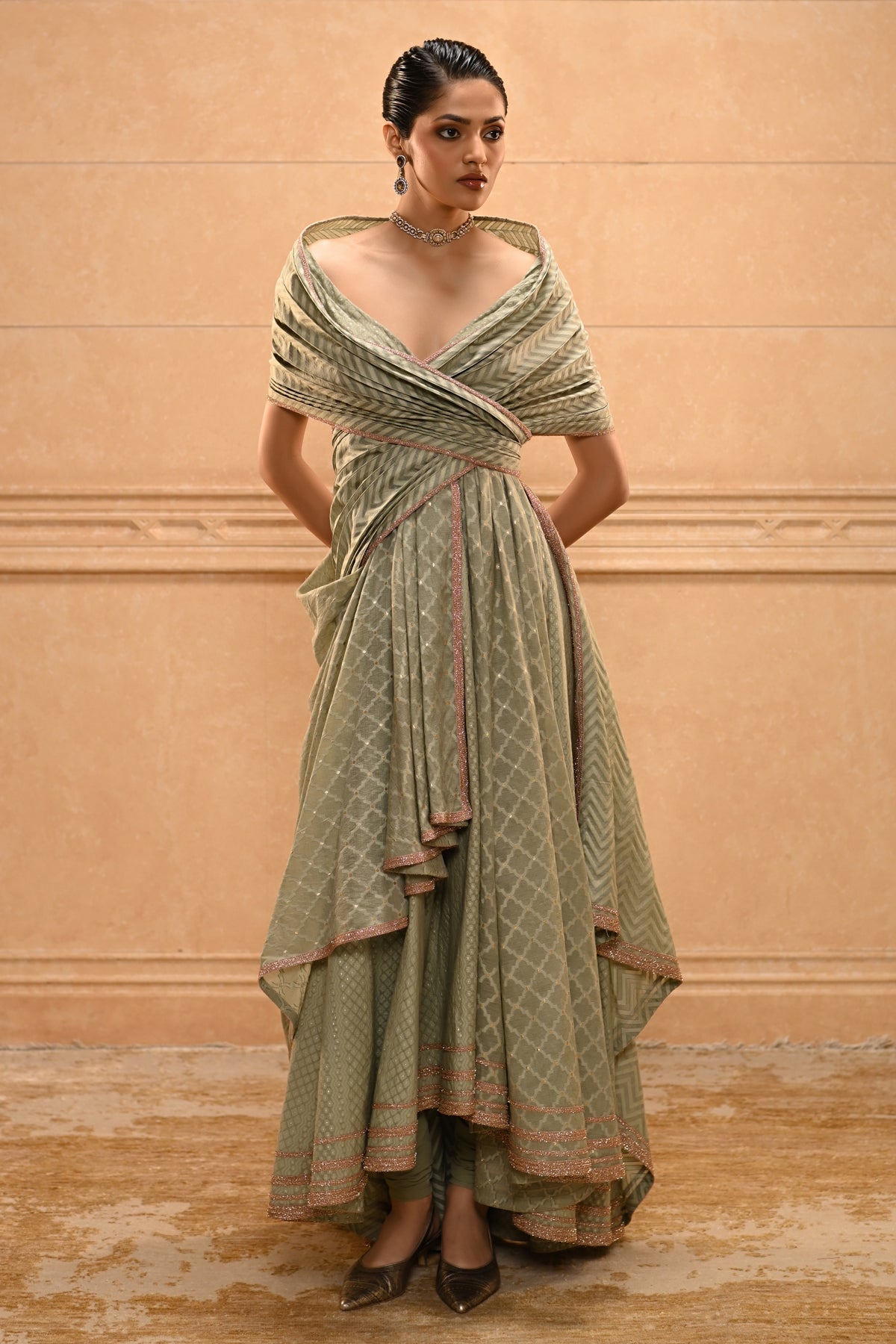 Embroidered Anarkali Set