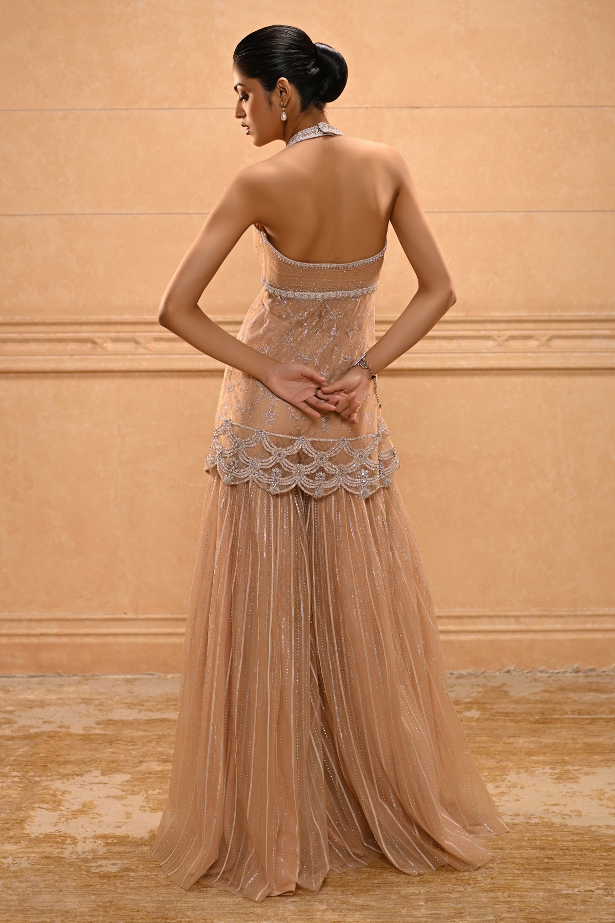 Crystal Embroidered Sharara Set