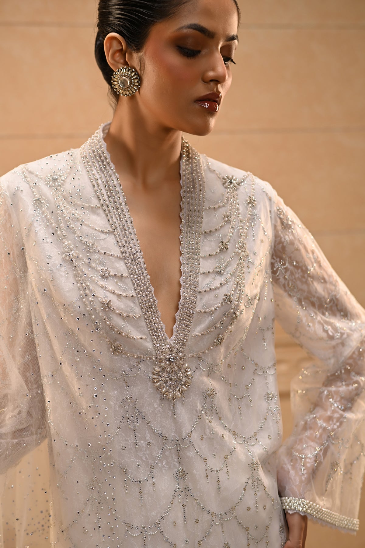 Crystal Embroidered Kurta Set