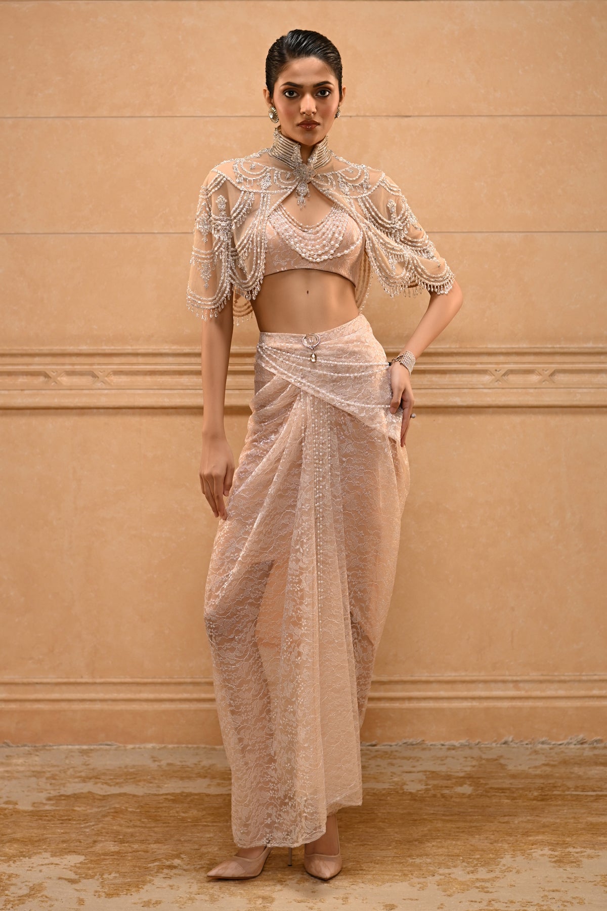 Crystal Cape Skirt Set