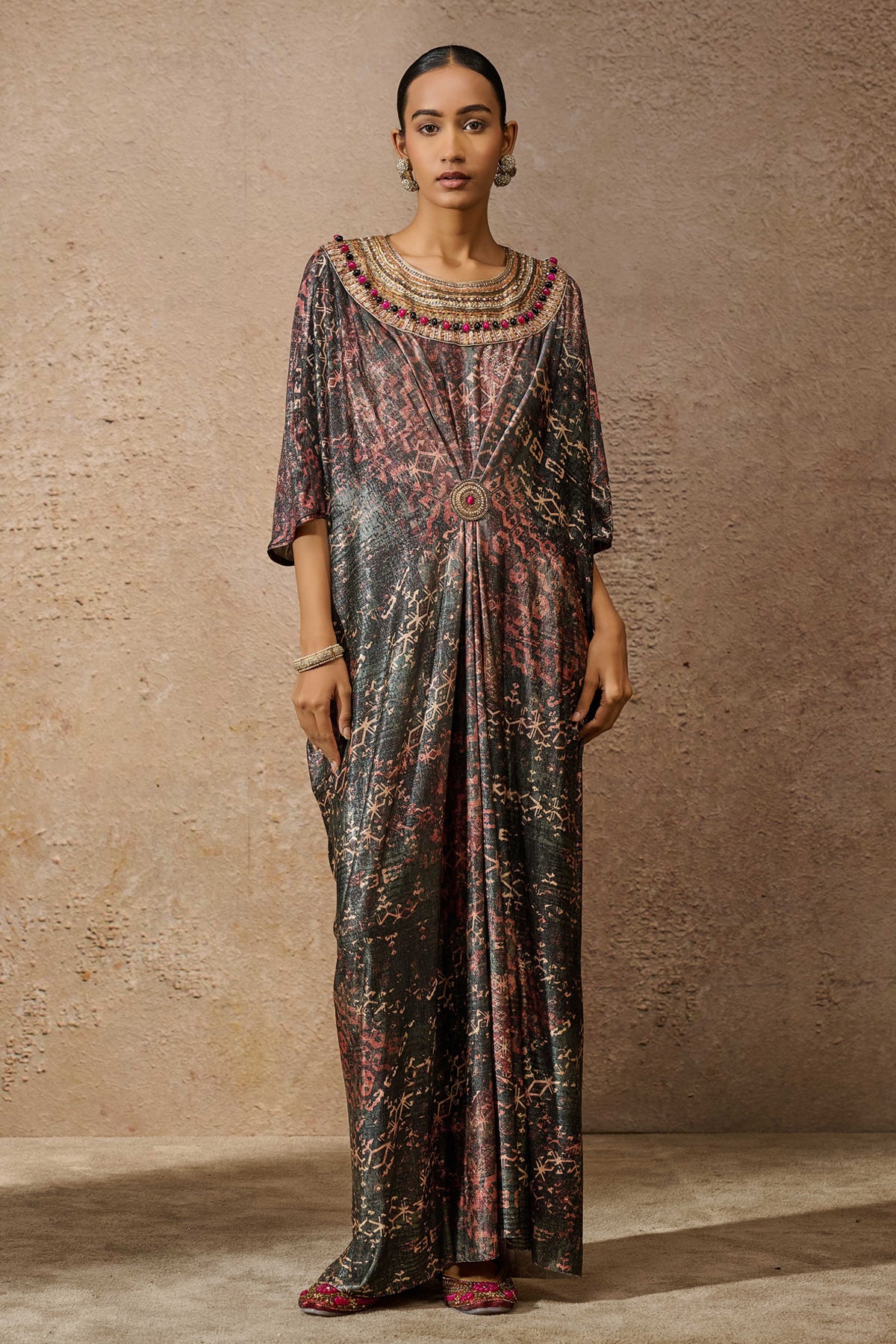 slim fit dress slacks Black Kaftan Dress Womens Silk Kaftan – Silk kaftan main image 0