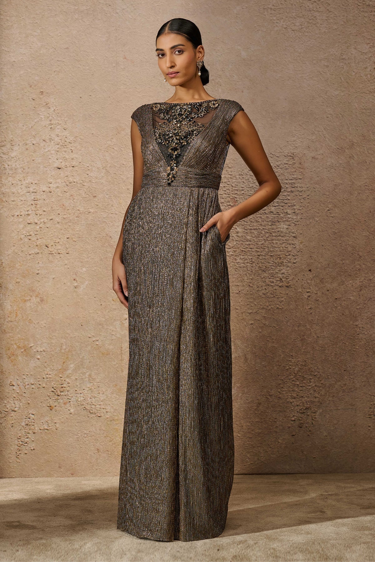 Otherworldly Signature Crinkle Jewel Jumpsuit