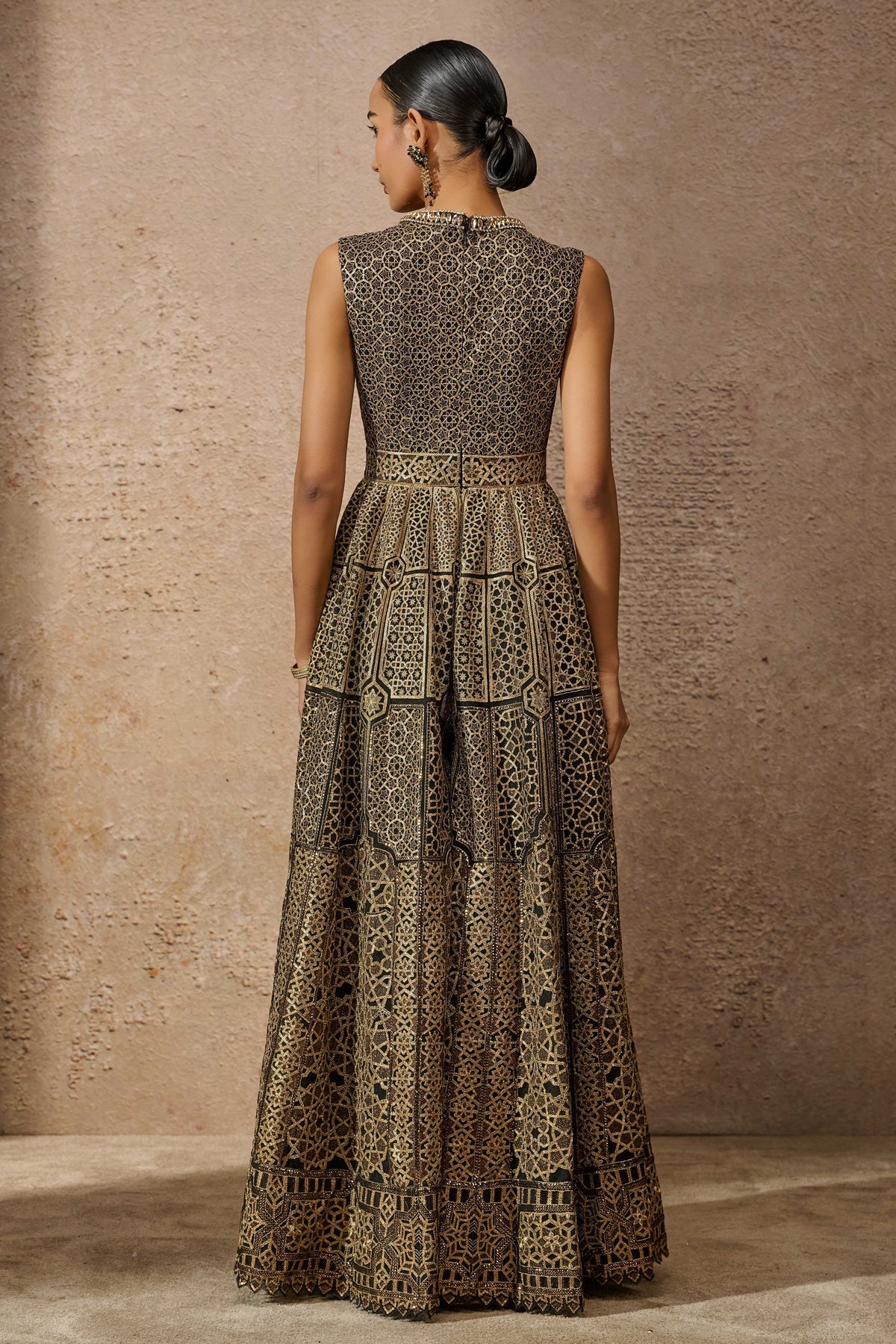 Otherworldly Sequin Architecture Motif Jumpsuit