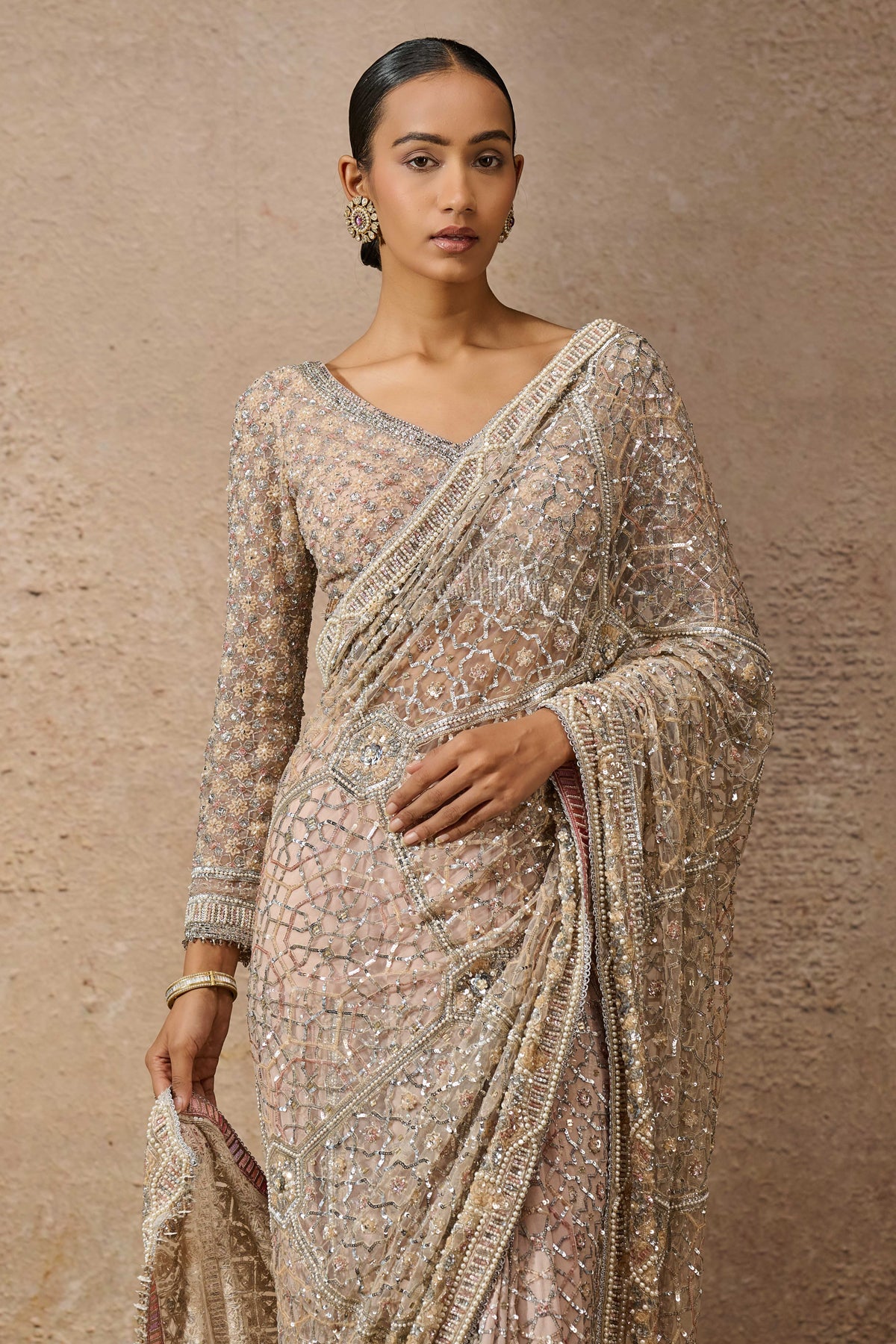 Mughal Jaal Classic Embroidered Saree