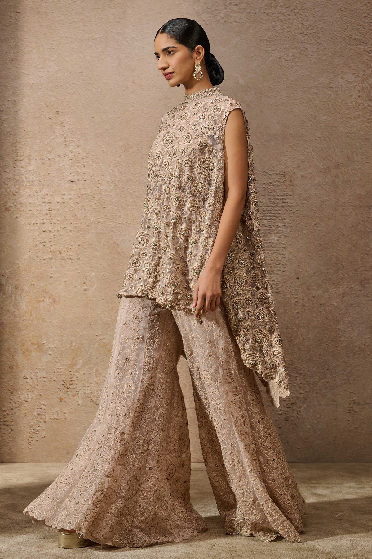 Floralâ Embroideredâ Sharara