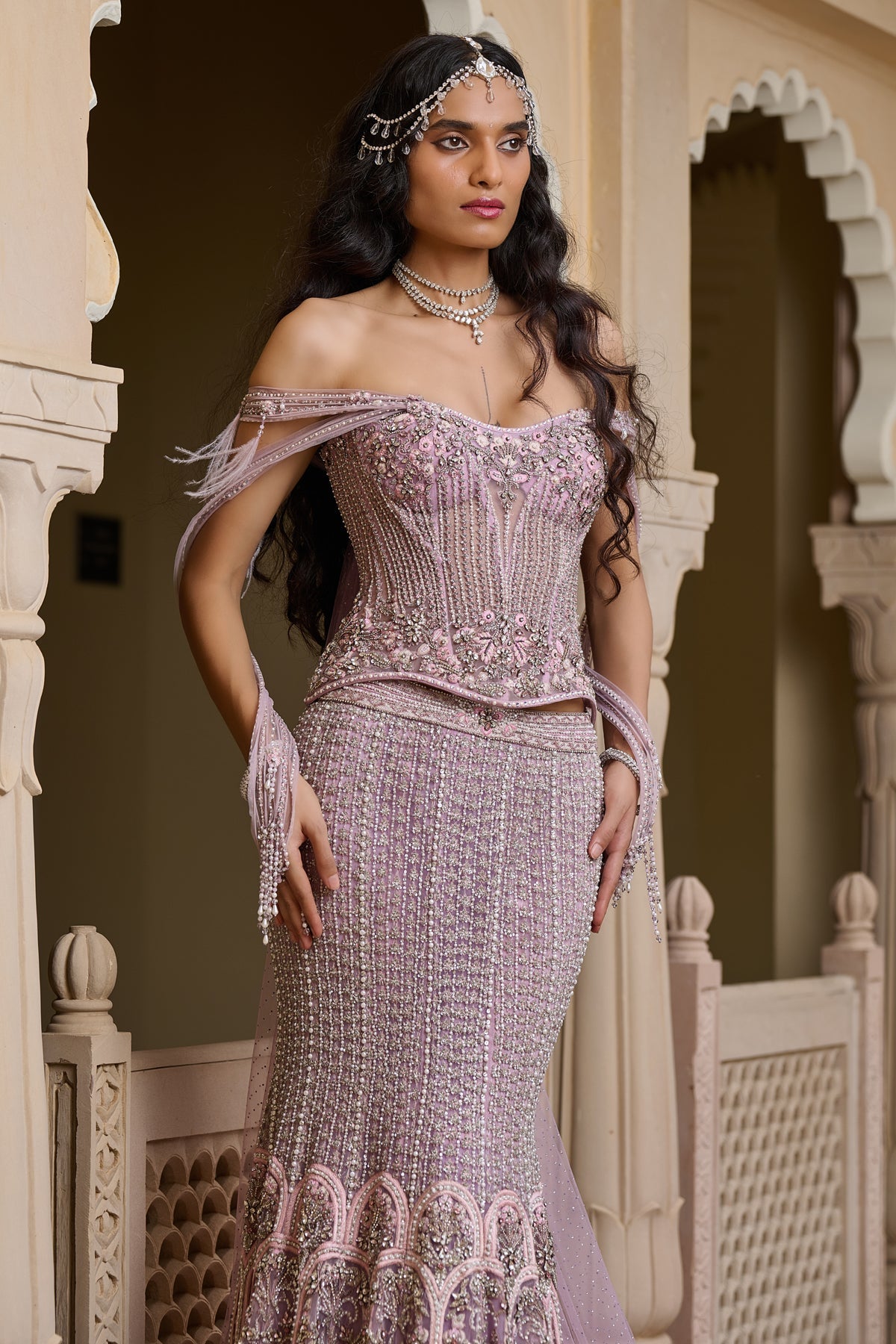 Crystal Fishtail Skirt Set