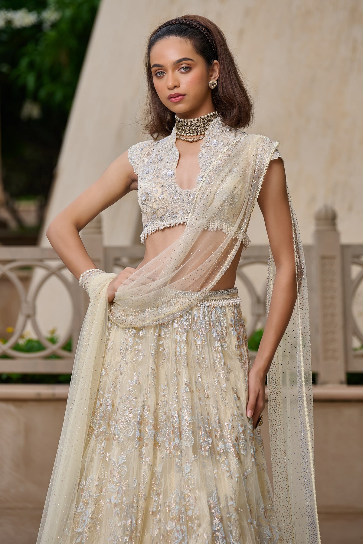 Quintessence Crystal Embellished Lehenga