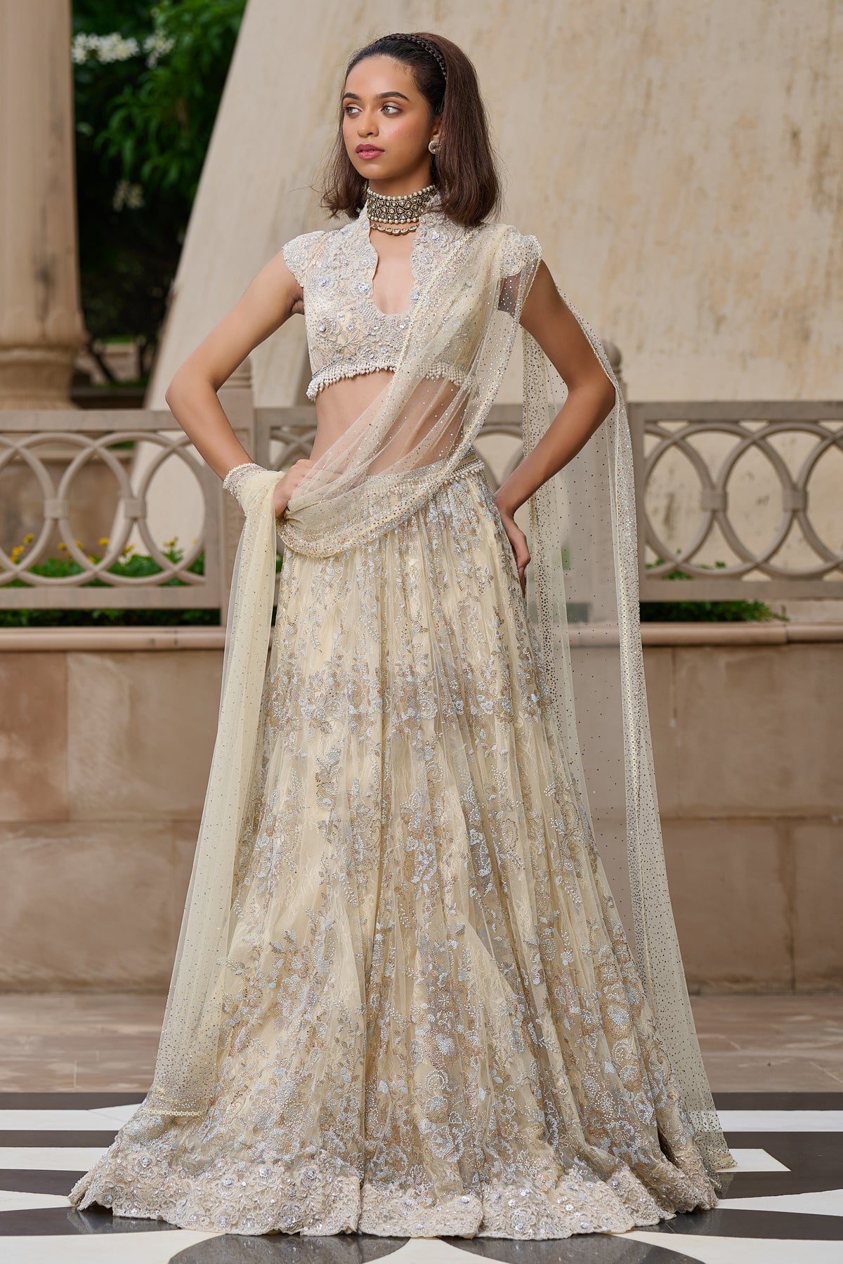Crystal Embellished Lehenga